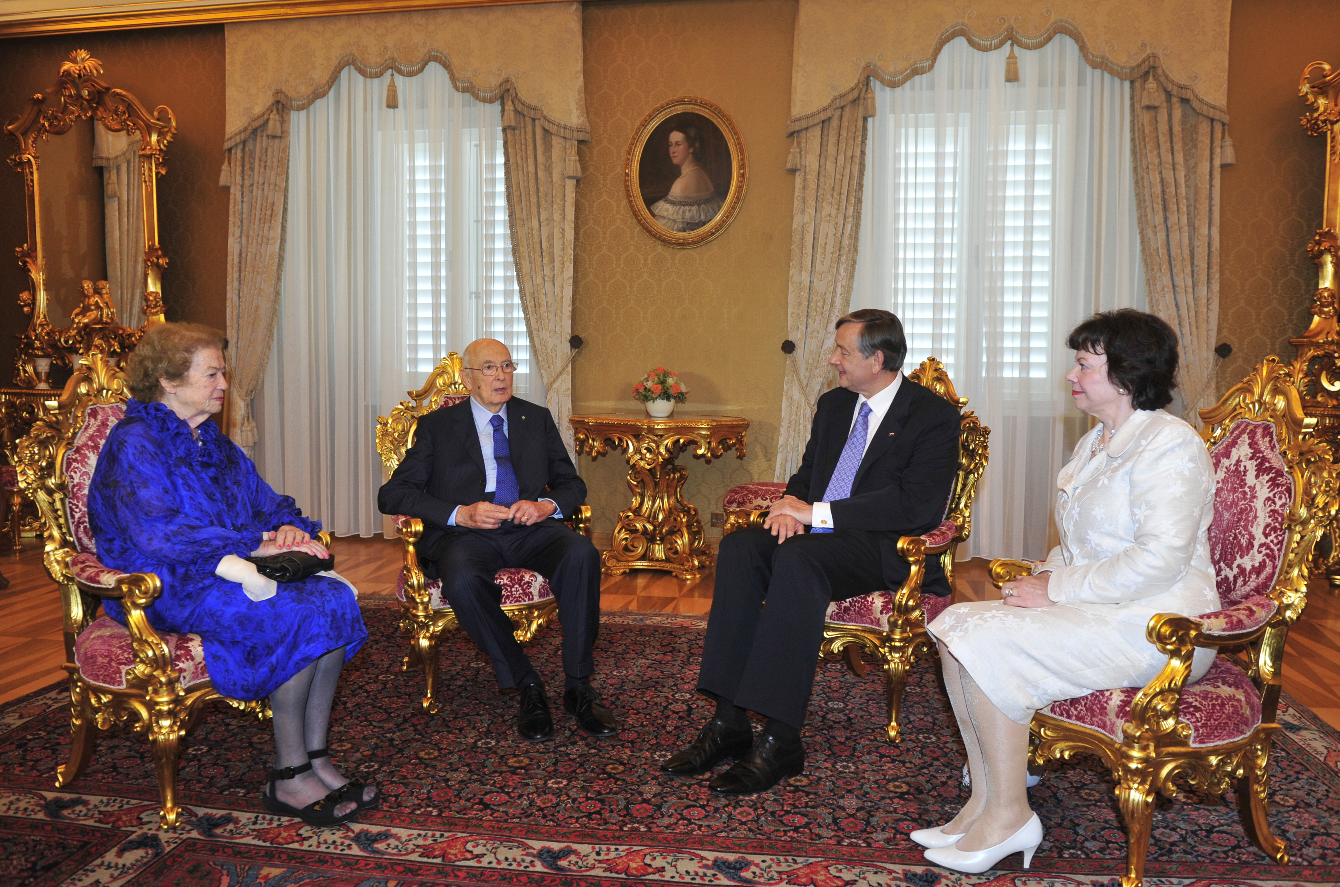 Giorgio Napolitano, Danilo Turk, sprejem, obisk, Slovenija