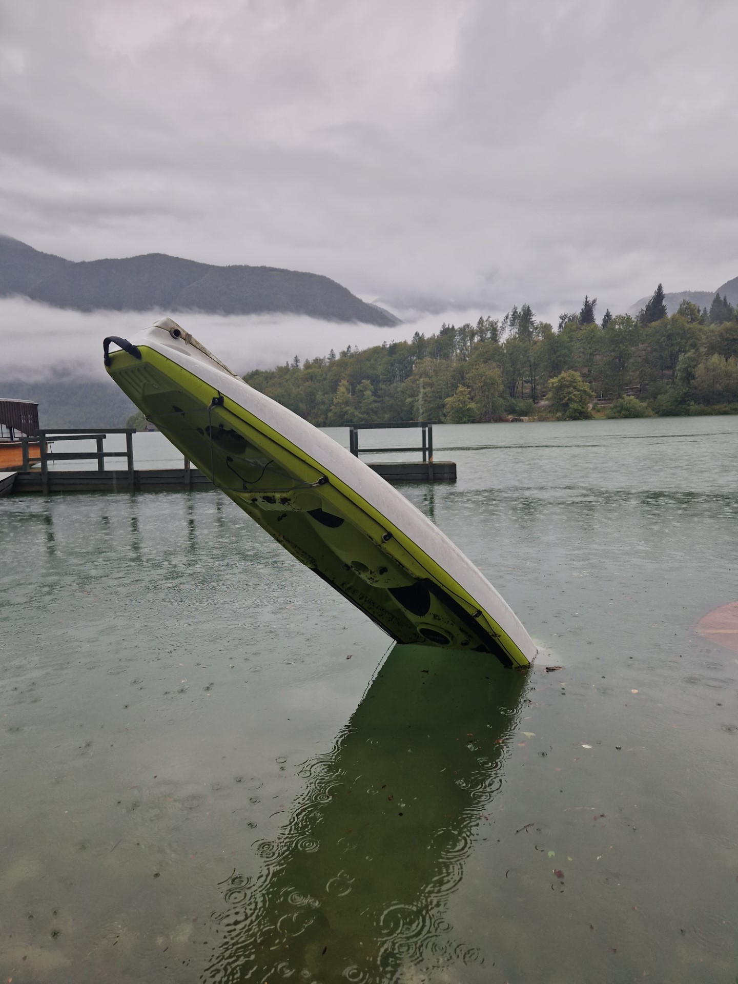 Bohinjsko jezero, Ribčev laz, poplava