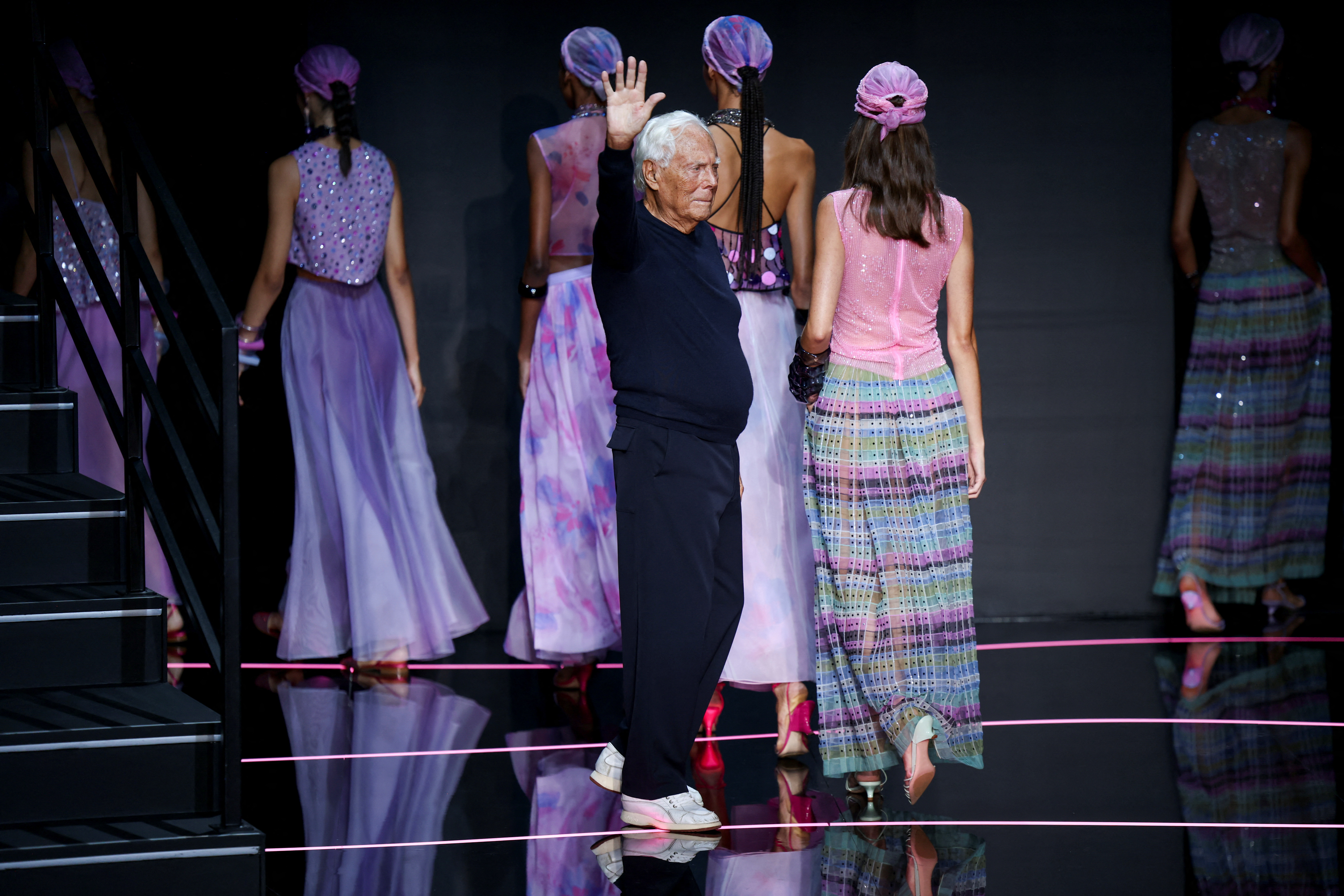 Giorgio Armani, moda, milanski sejem mode, pomlad-poletje 2024,