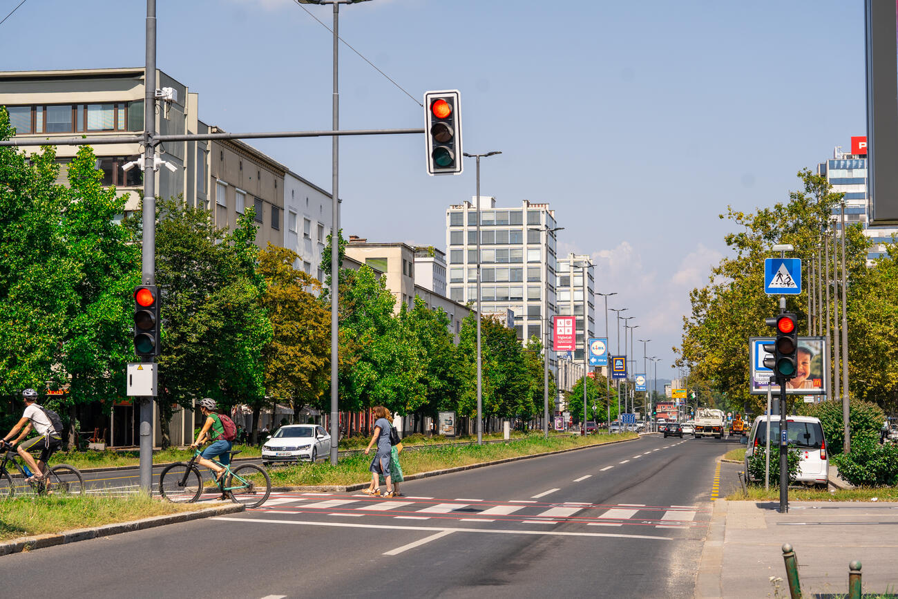 prehod za pešce, zebra, dunajska cesta, ljubljana, promet