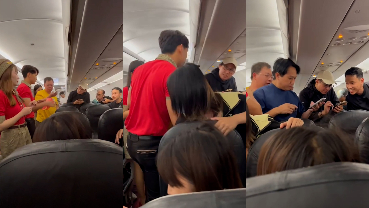 Vietjet, polet, živali, kaos