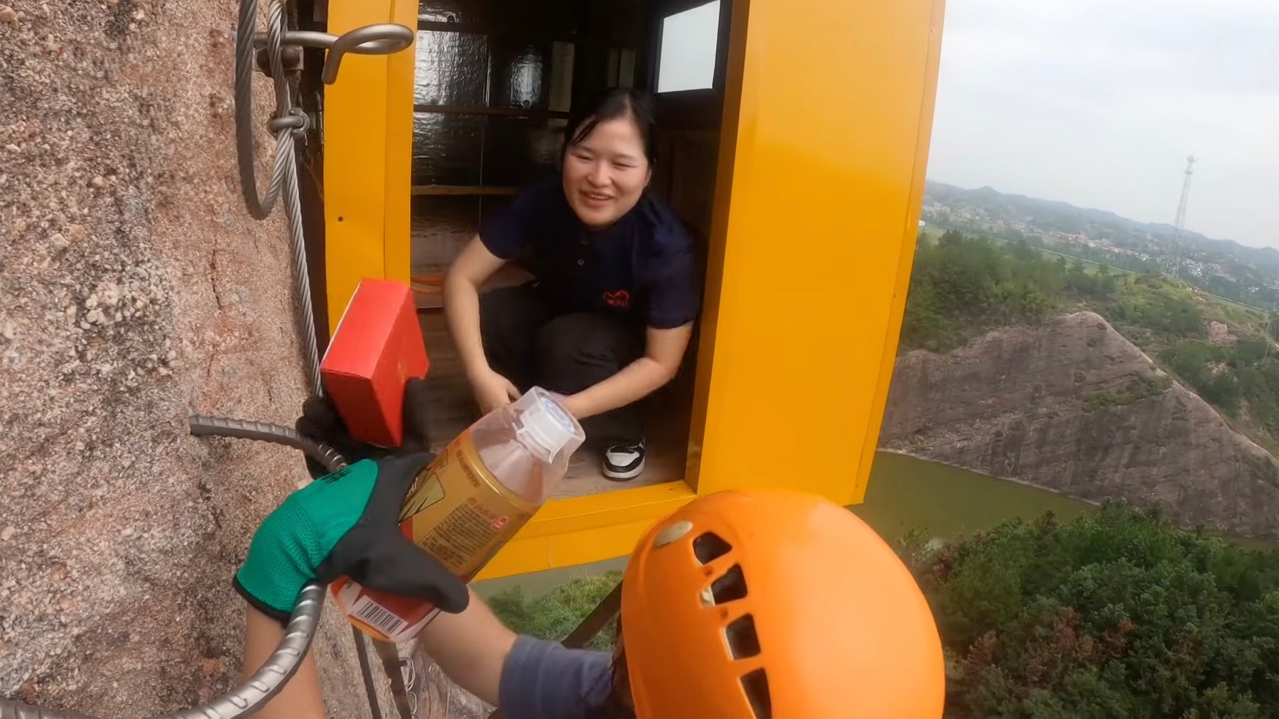 trgovina, plezanje, Kitajska, Hunan, nacionalni geološki park Šiniužaj