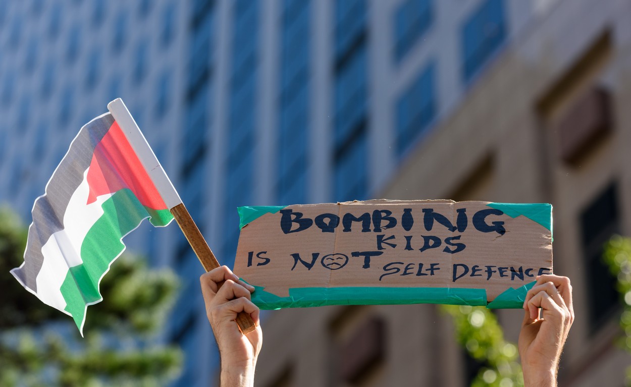 PROTEST V PODPORO PALESTINI