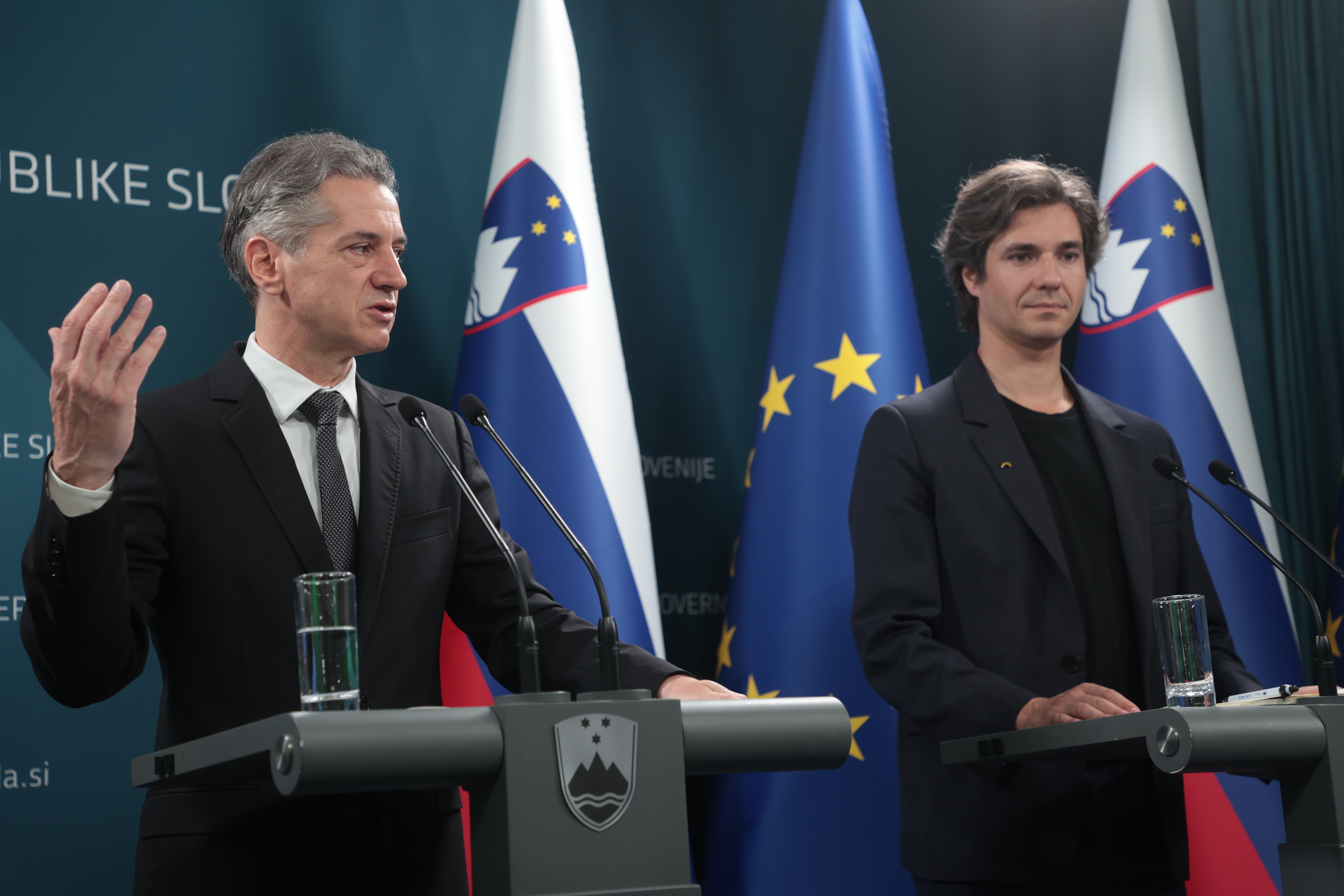 Robert Golob in Luka Mesec