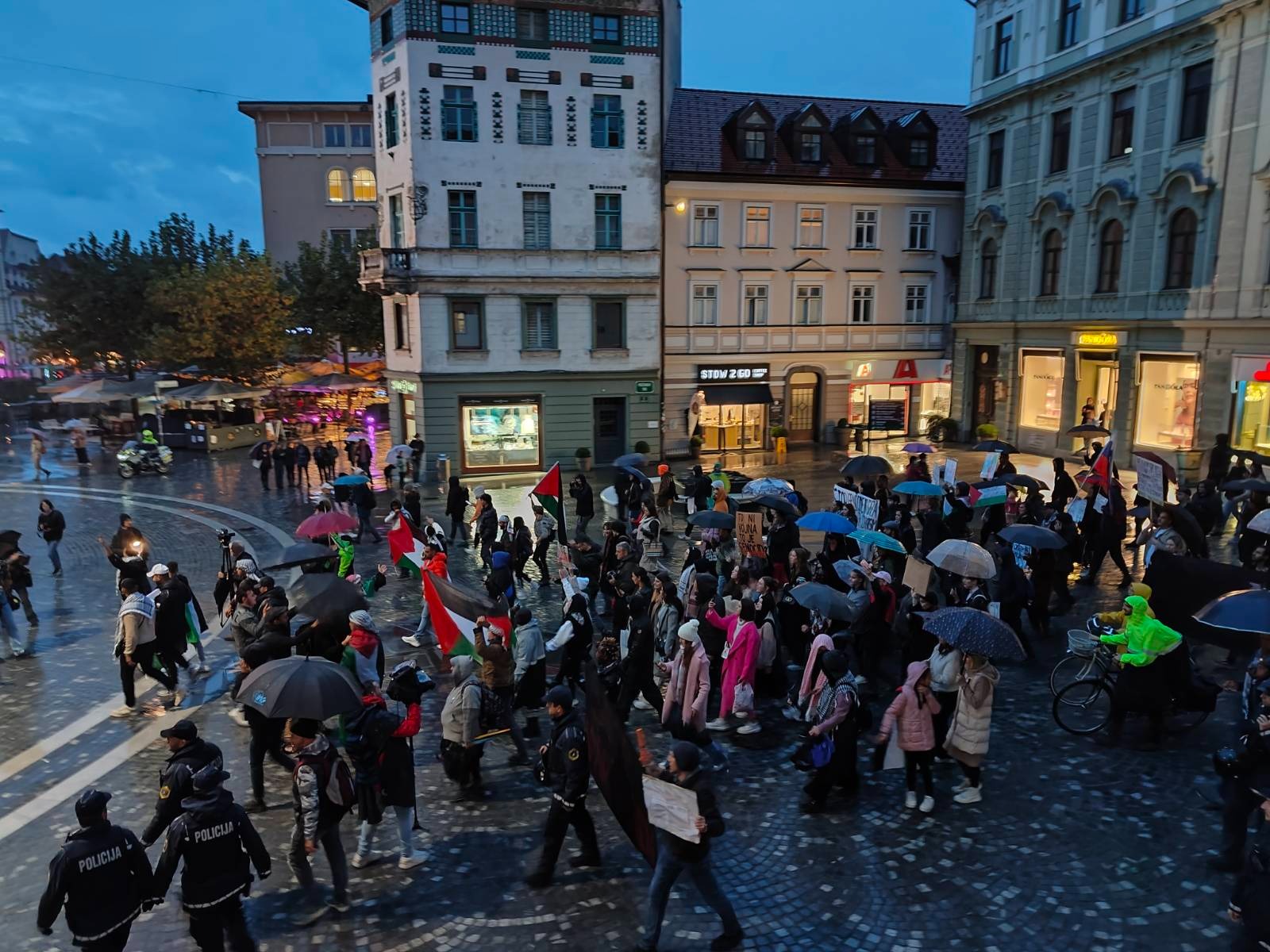 protest v podporo Palestini
