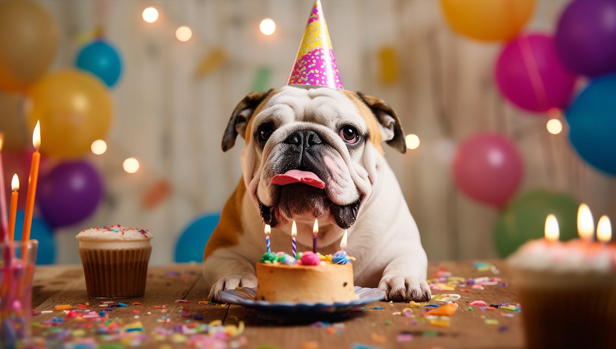 pes, rojstni dan, angleški buldog
