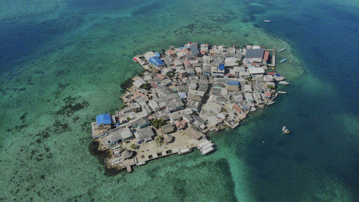 Santa Cruz del Islote, Kolumbija, Južna Amerika, najgosteje naseljeni otok na svetu