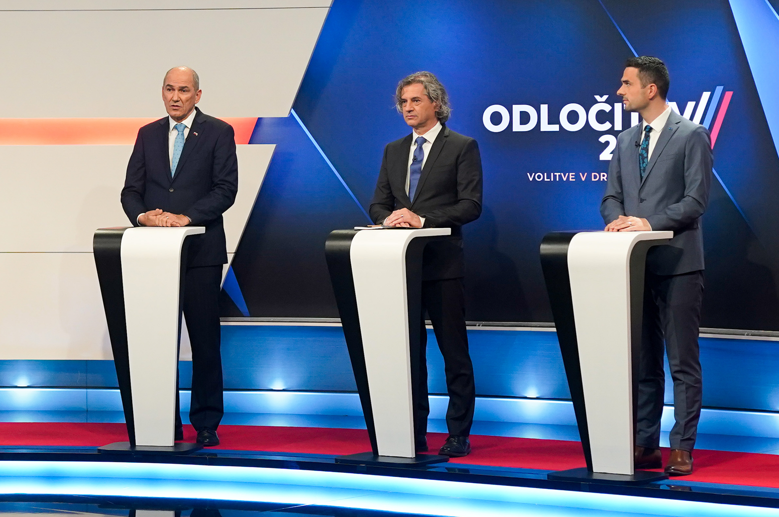 Janez Janša, Robert Golob, Matej Tonin