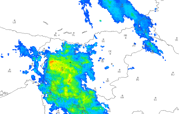 radarska slika padavin