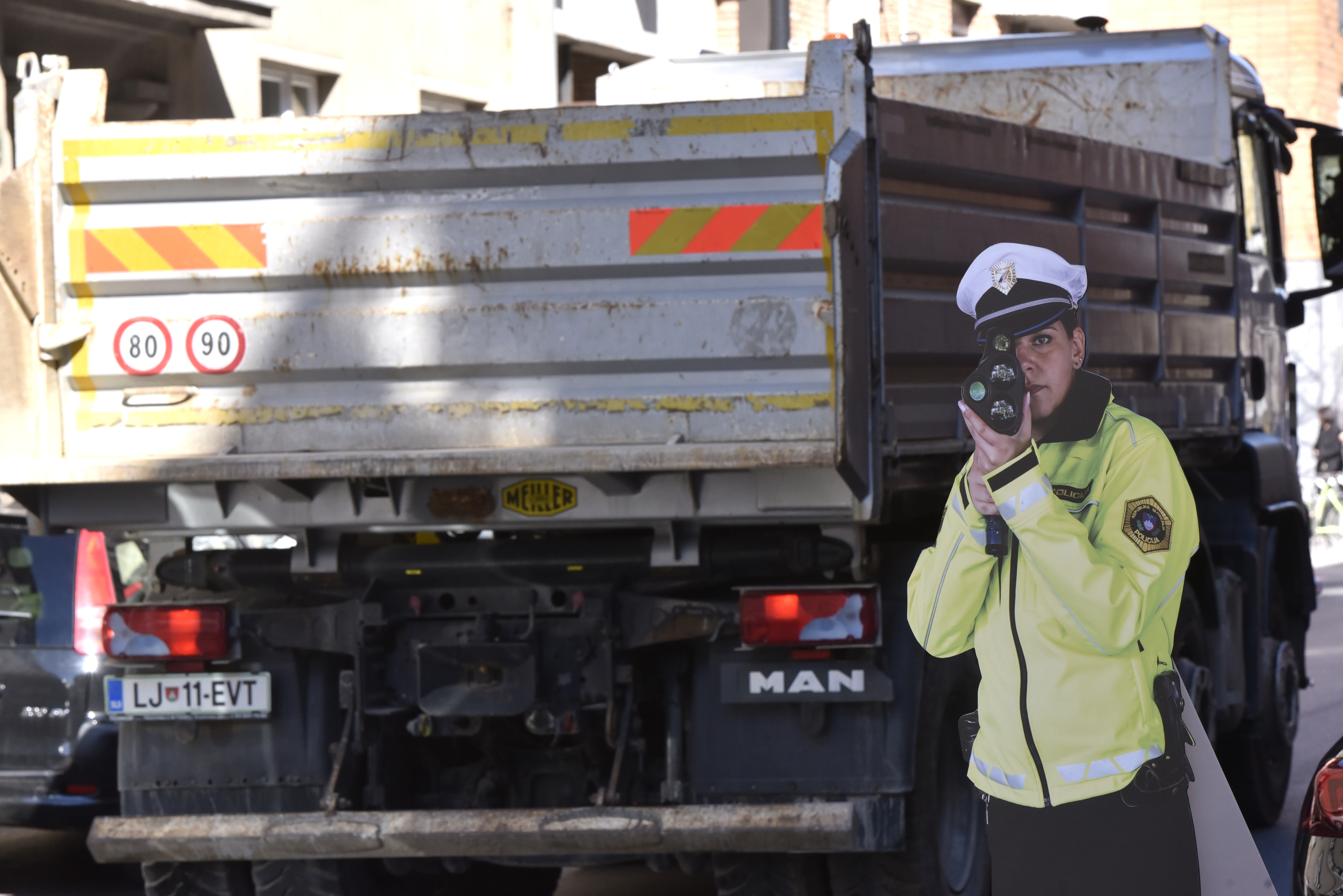 meritve hitrosti, radar, tovornjak