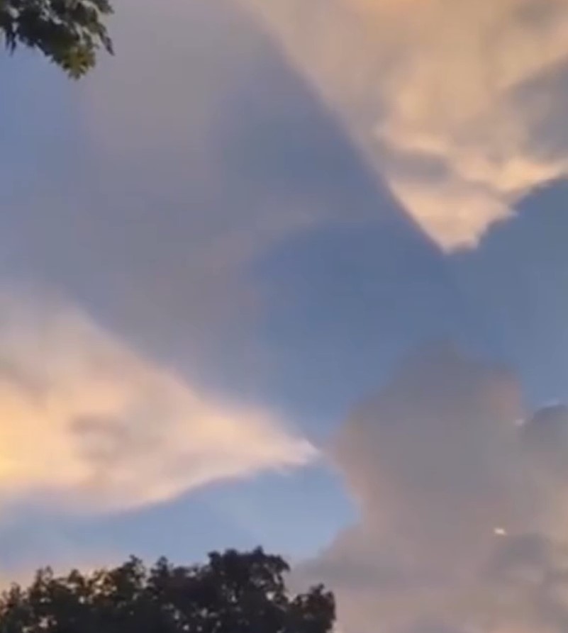 razcepljen sončni zahod, optični pojav, atmosfera, nebo