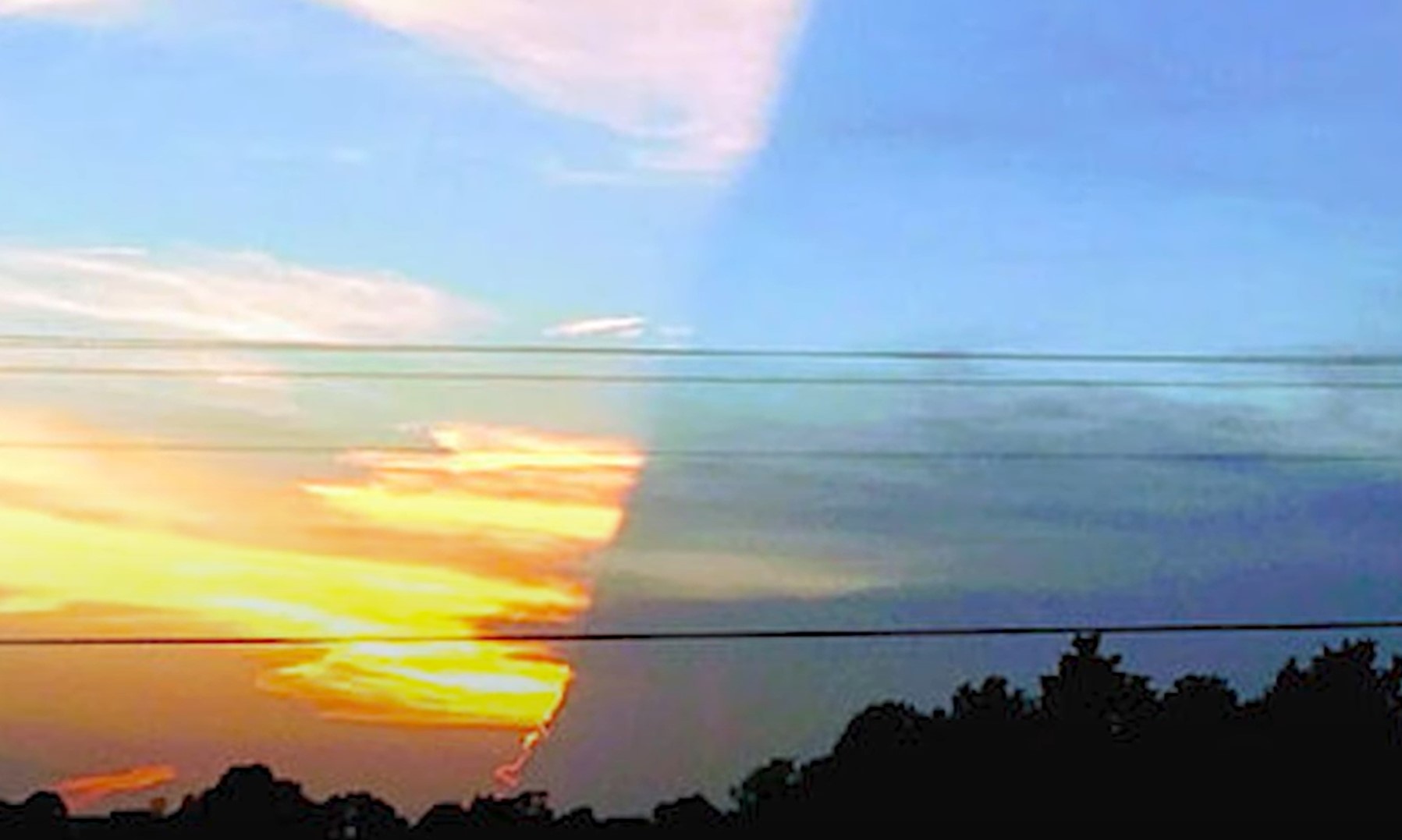 razcepljen sončni zahod, optični pojav, atmosfera, nebo