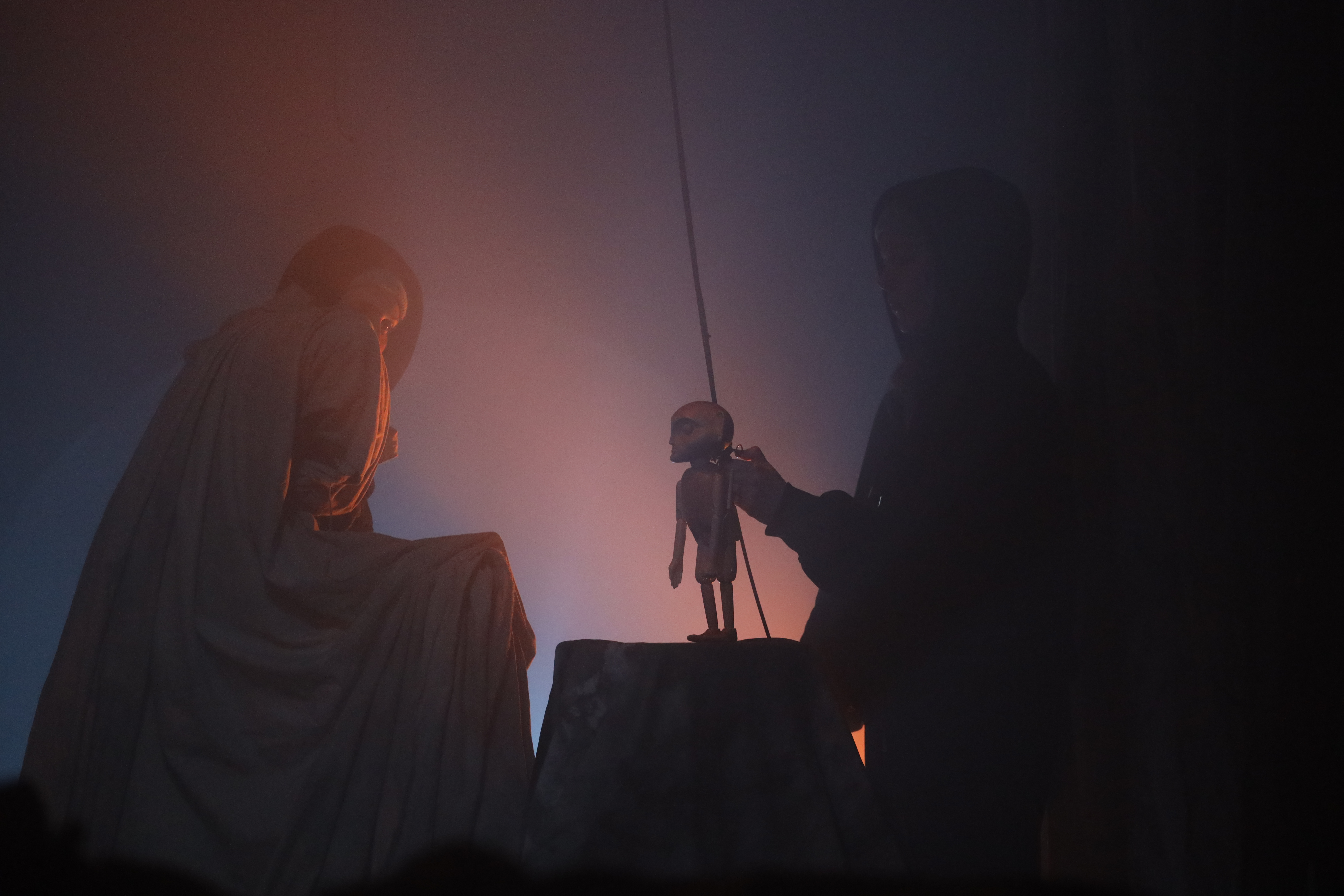 Prizor iz lutkovne predstave Šolski zvezek