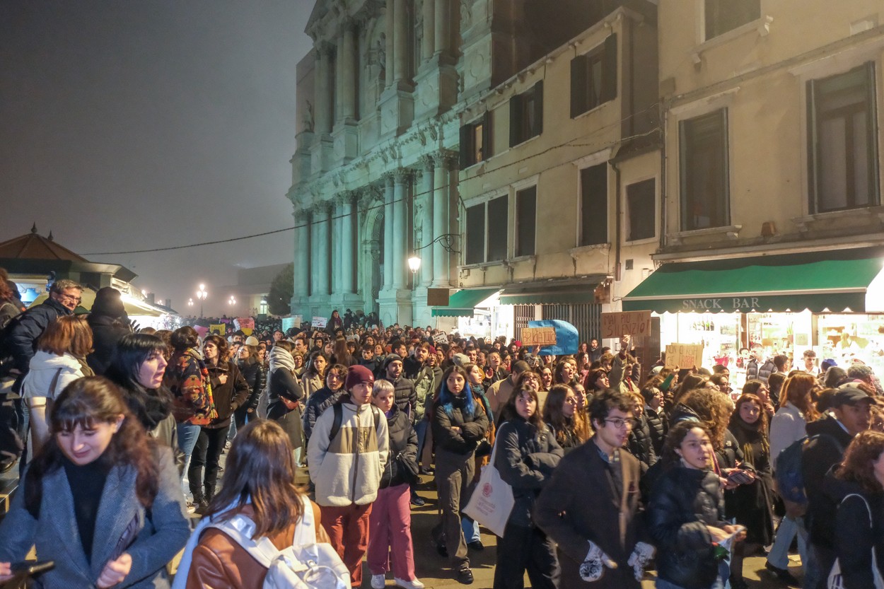 A Rally In Venice On The Eve Of The International Day For The Elimination Of Violence Against Women, In Remembrance Of Giulia Cecchettin