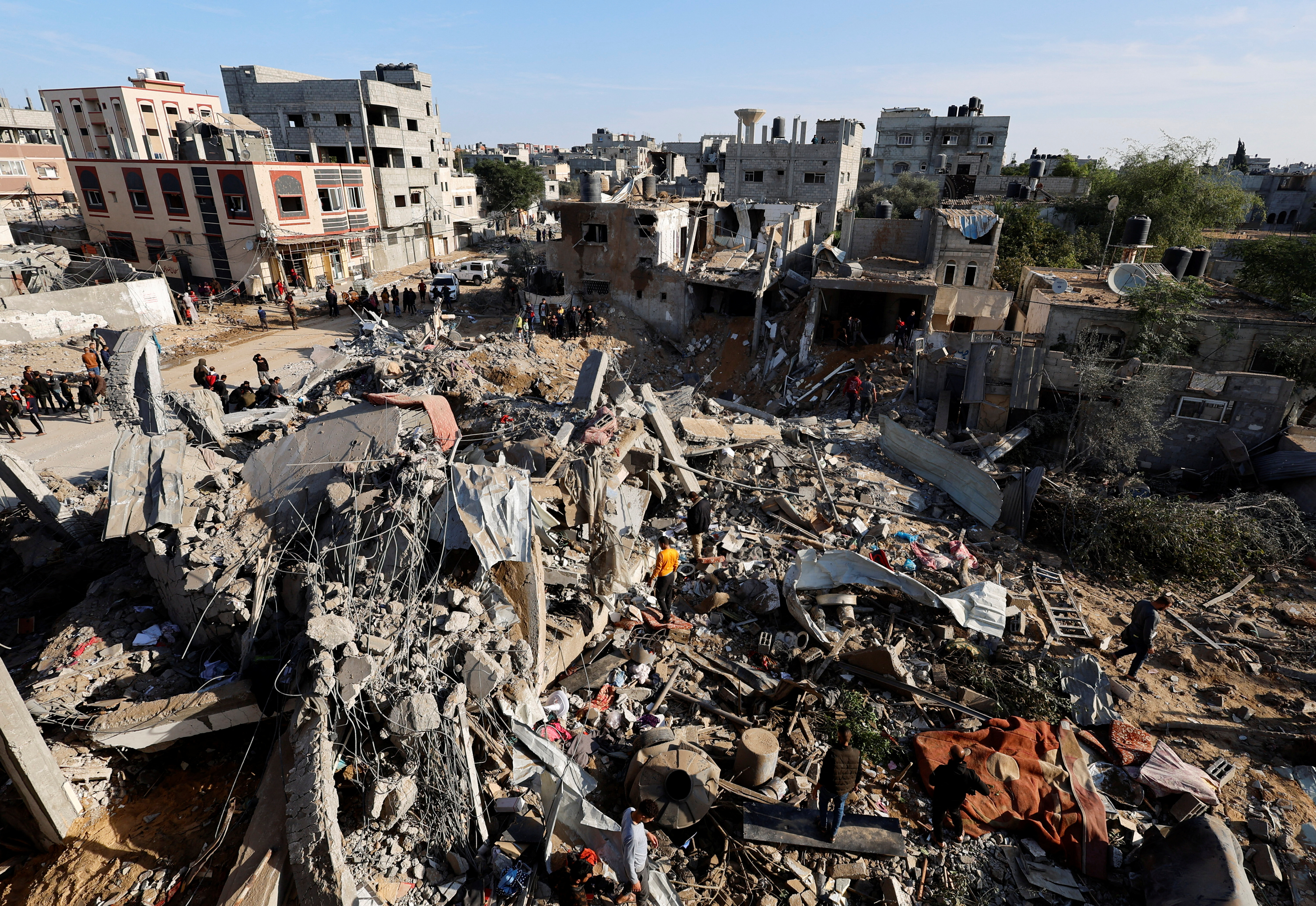 Aftermath of Israeli strikes, in Rafah