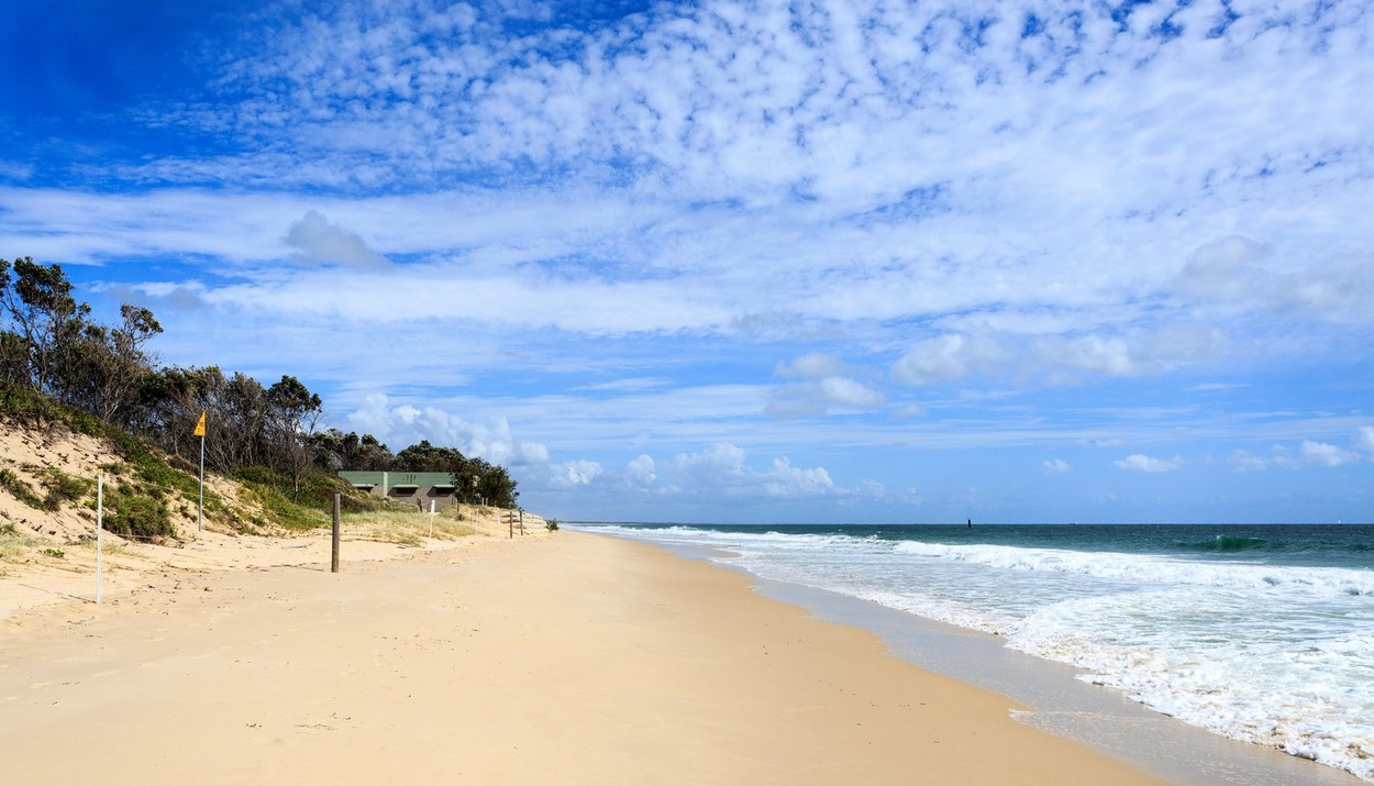 Bribie island, avstralija, plaža