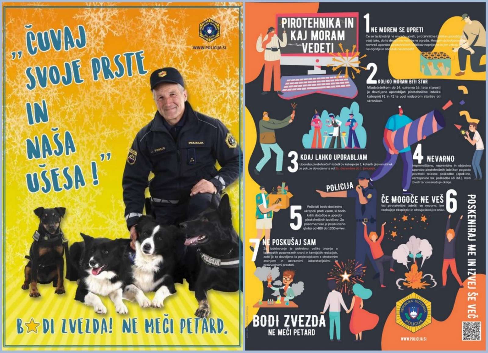 Plakat bodi zvezda, ne meči petard.