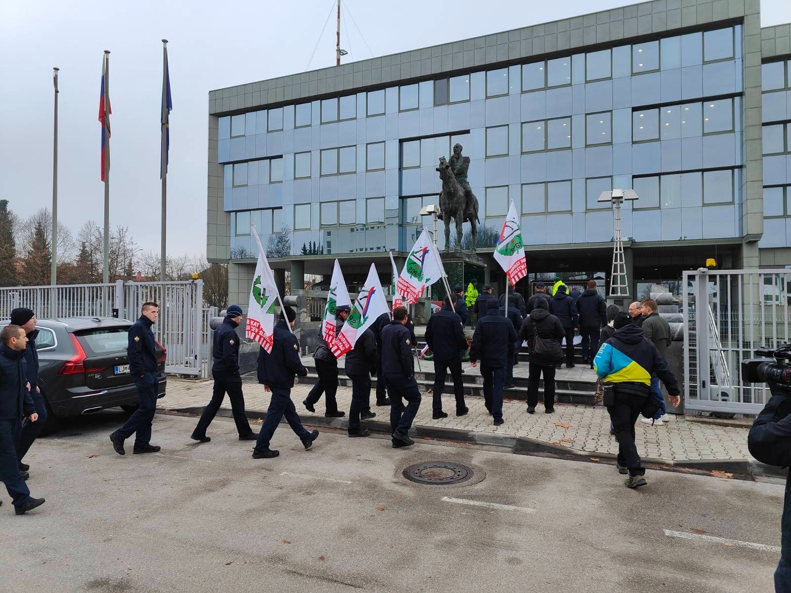 Sindikat poklicnega gasilstva (Foto: N1)