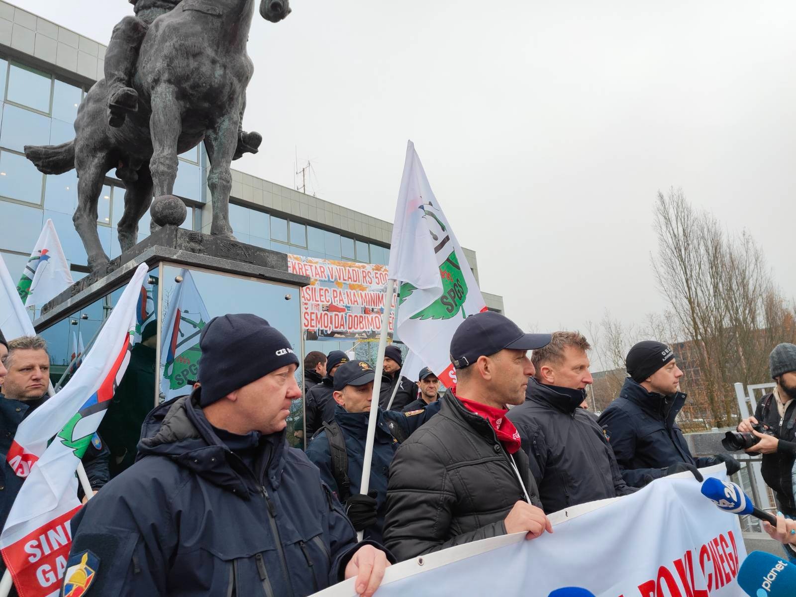 Sindikat poklicnega gasilstva (Foto: N1)