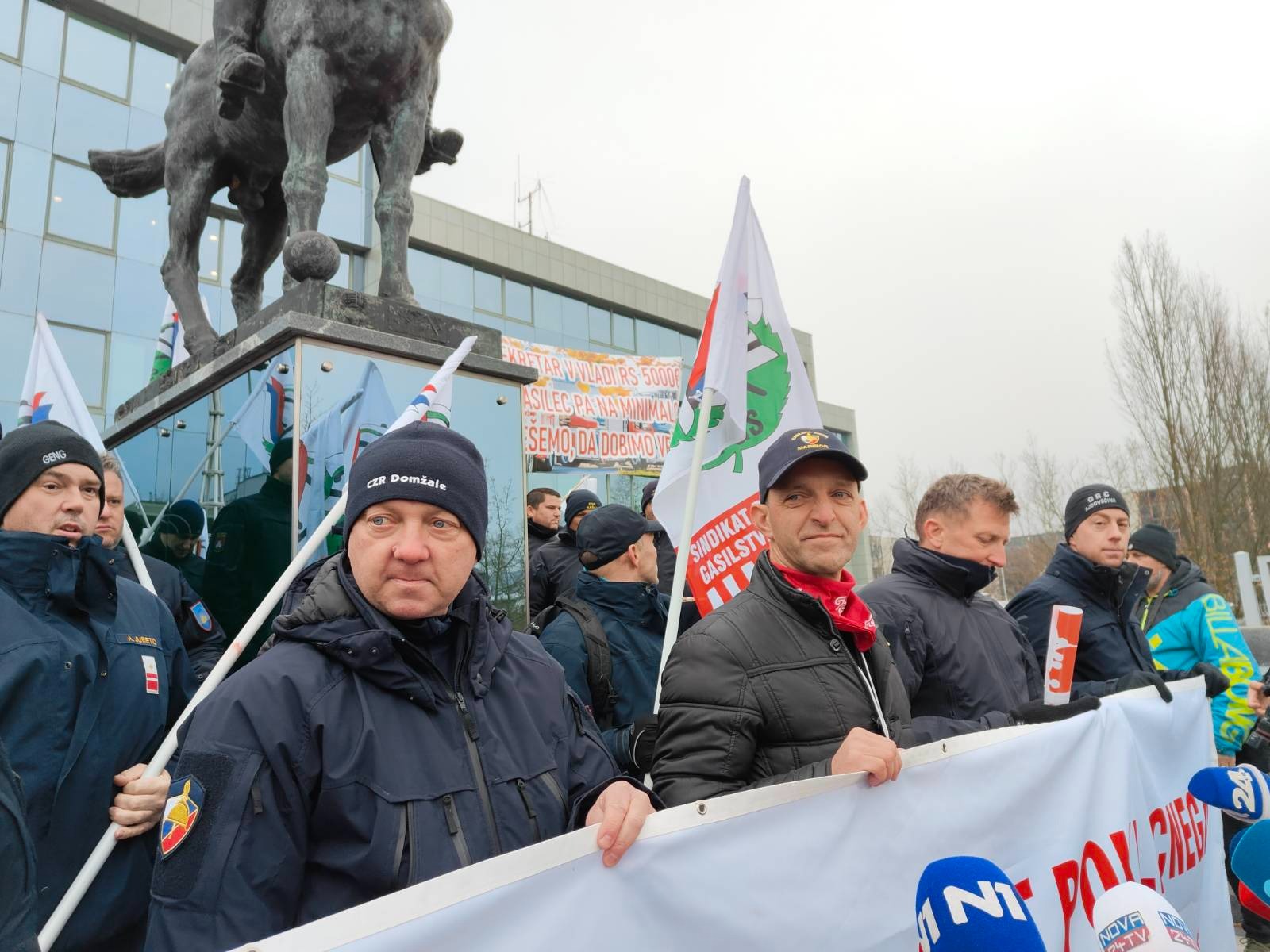 Sindikat poklicnega gasilstva (Foto: N1)