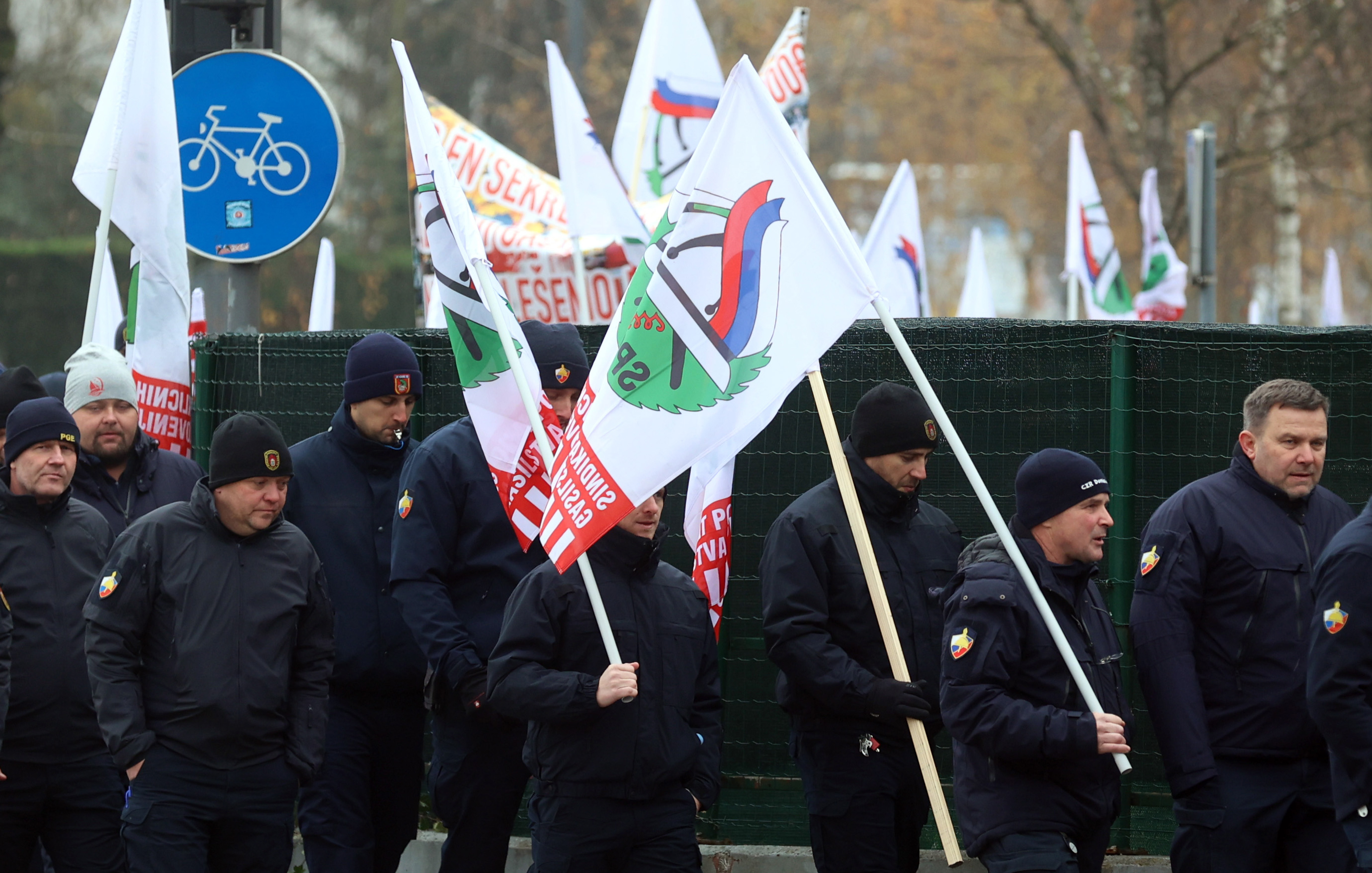 Protest poklicnih gasilcev (Foto: Borut Živulovič/BOBO)