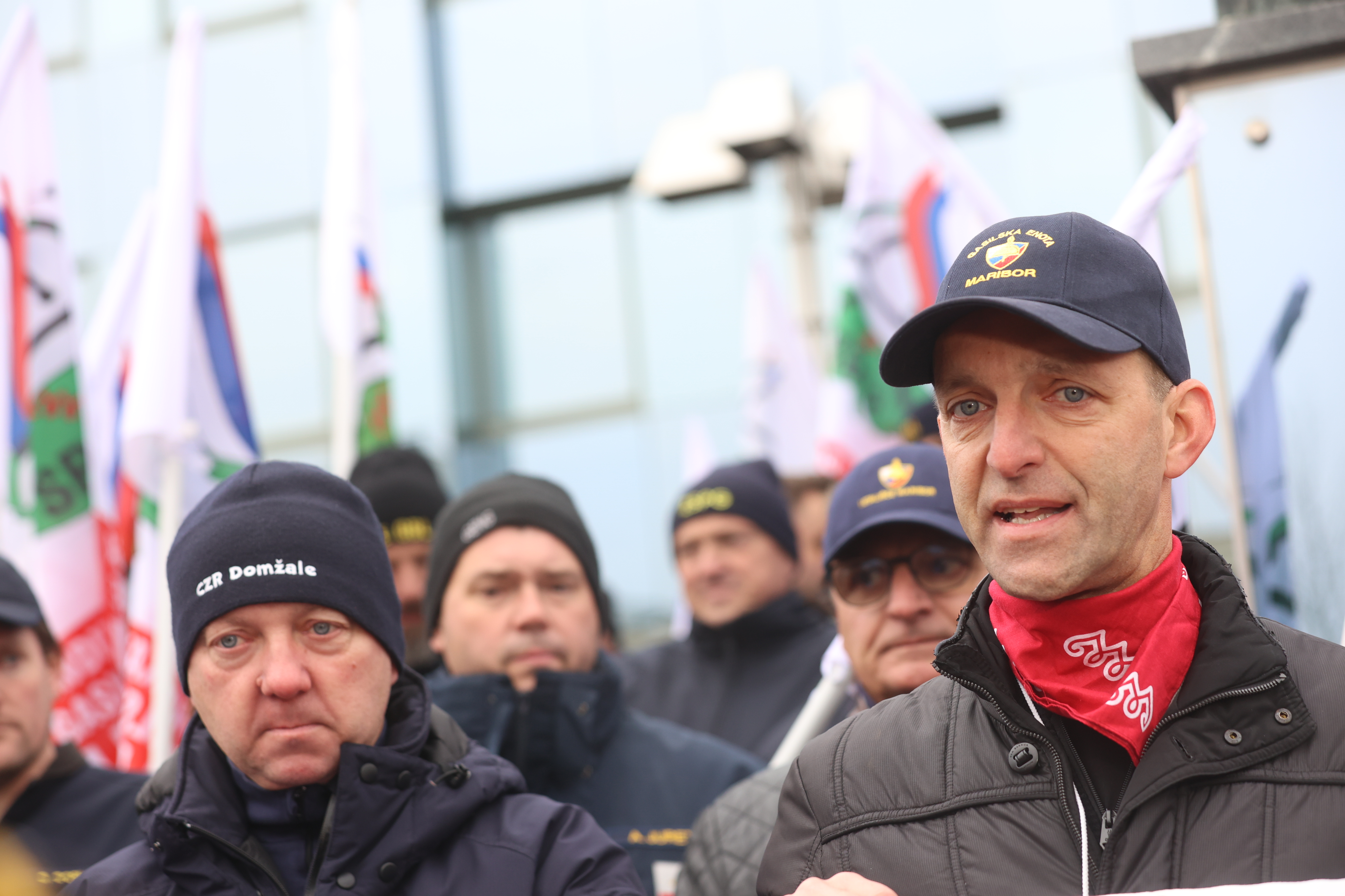 Protest poklicnih gasilcev (Foto: Borut Živulovič/BOBO)