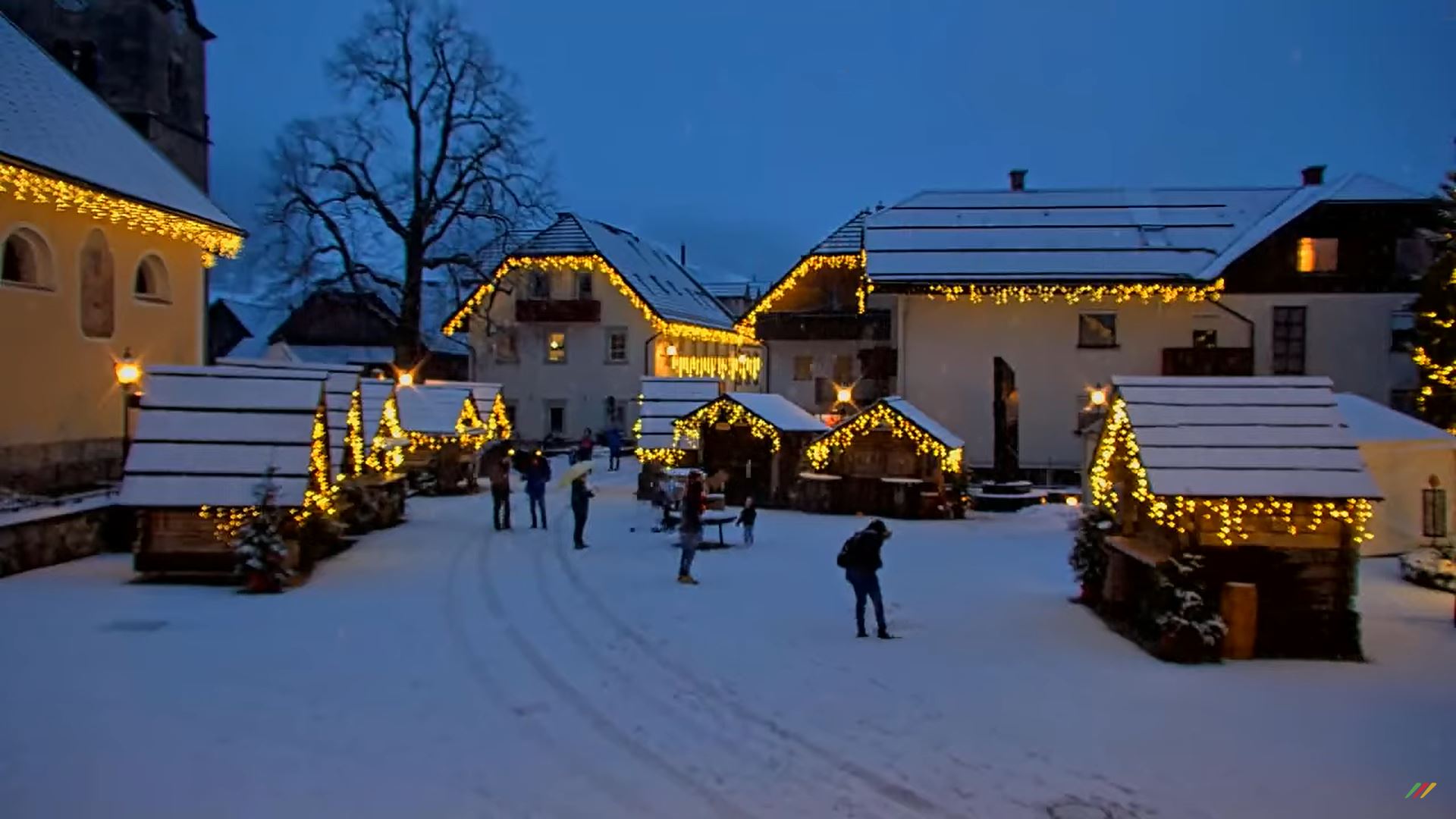 Trg v Kranjski Gori (Foto: Spletne kamere/kranjska-gora.si)