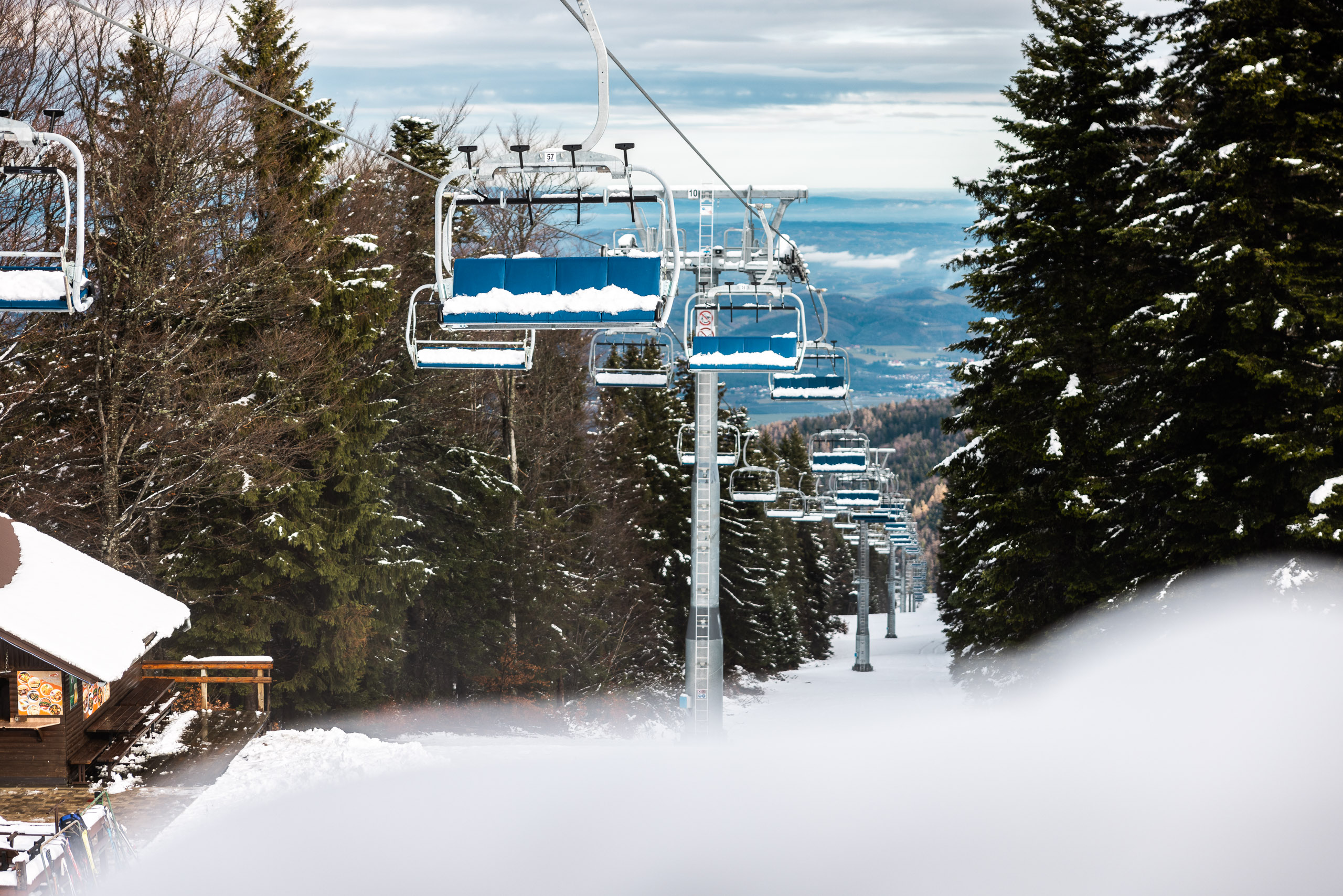 štirisedežnica, krožna kabinska žičnica, areh