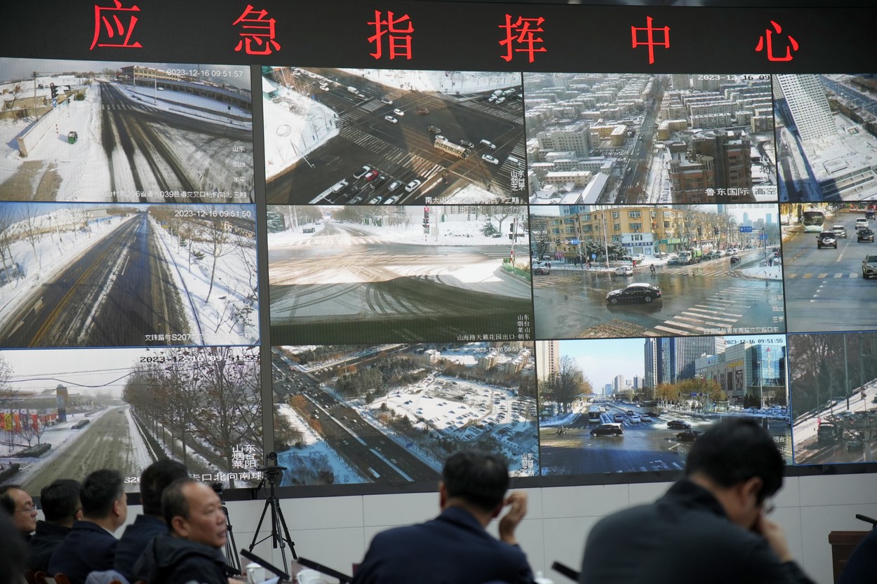 hud mraz na Kitajskem