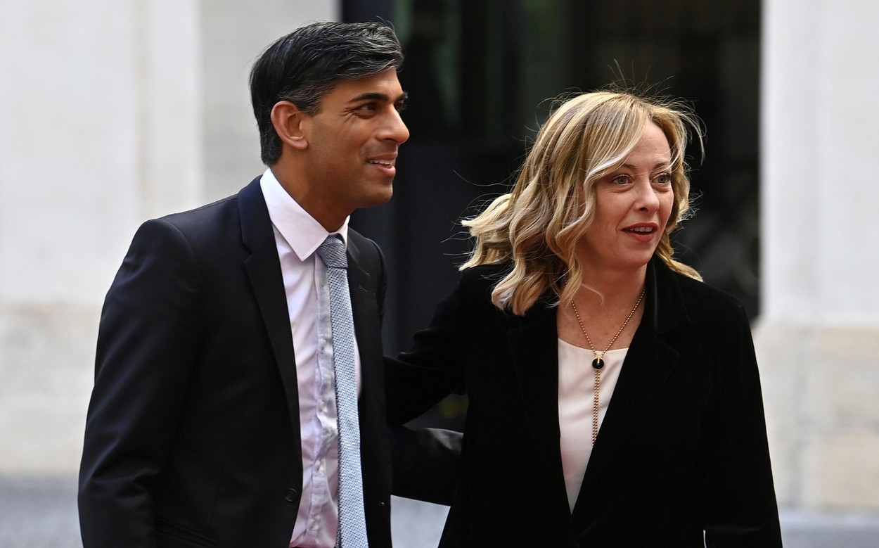 Rishi Sunak in Giorgia Meloni