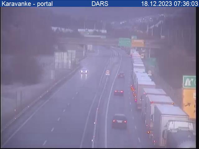 Zastoj pred predorom Karavanke