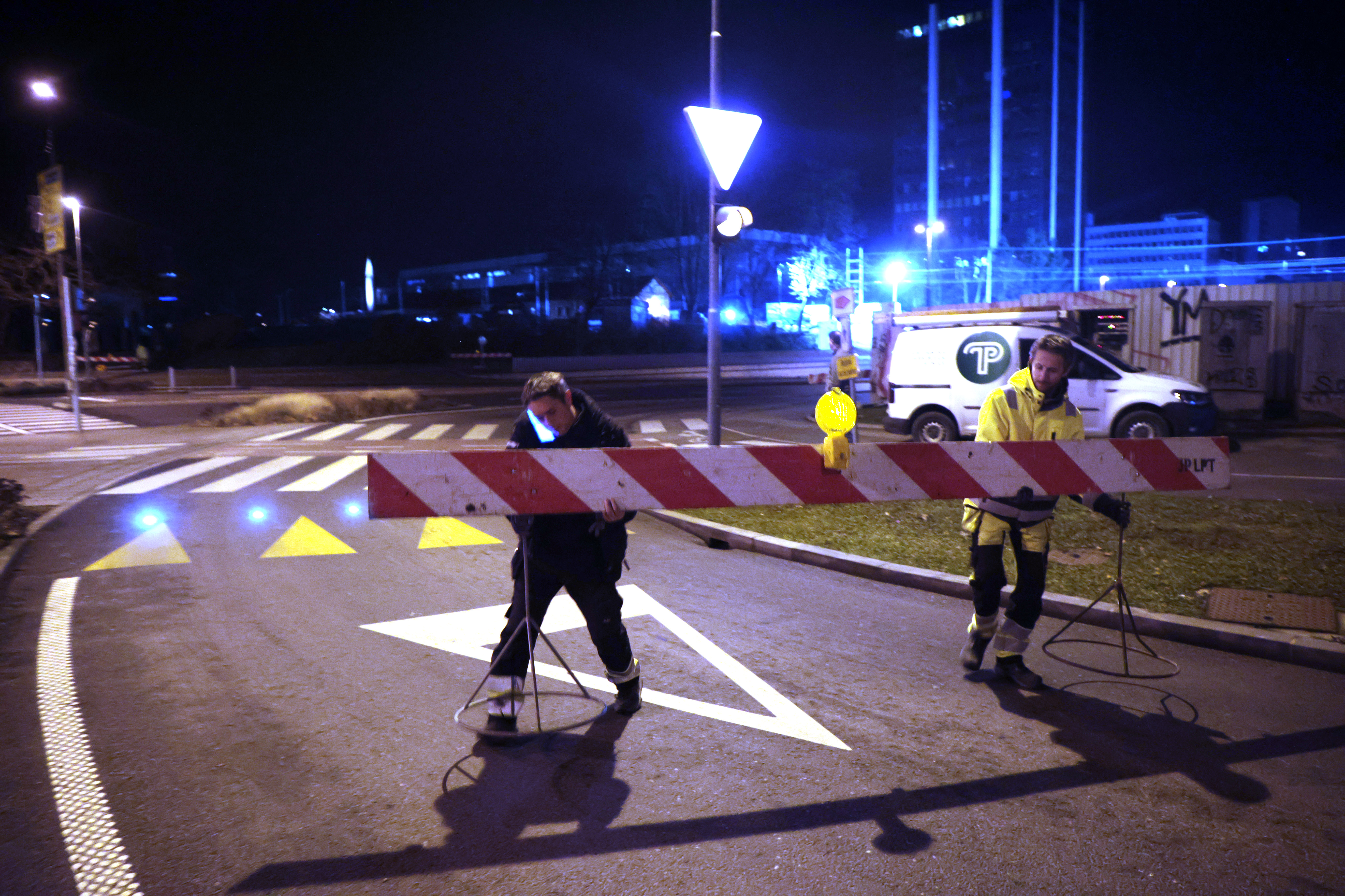 Začetek del na železniškem nadvozu nad Dunajsko cesto. (Foto: Žiga Živulovič/BOBO)