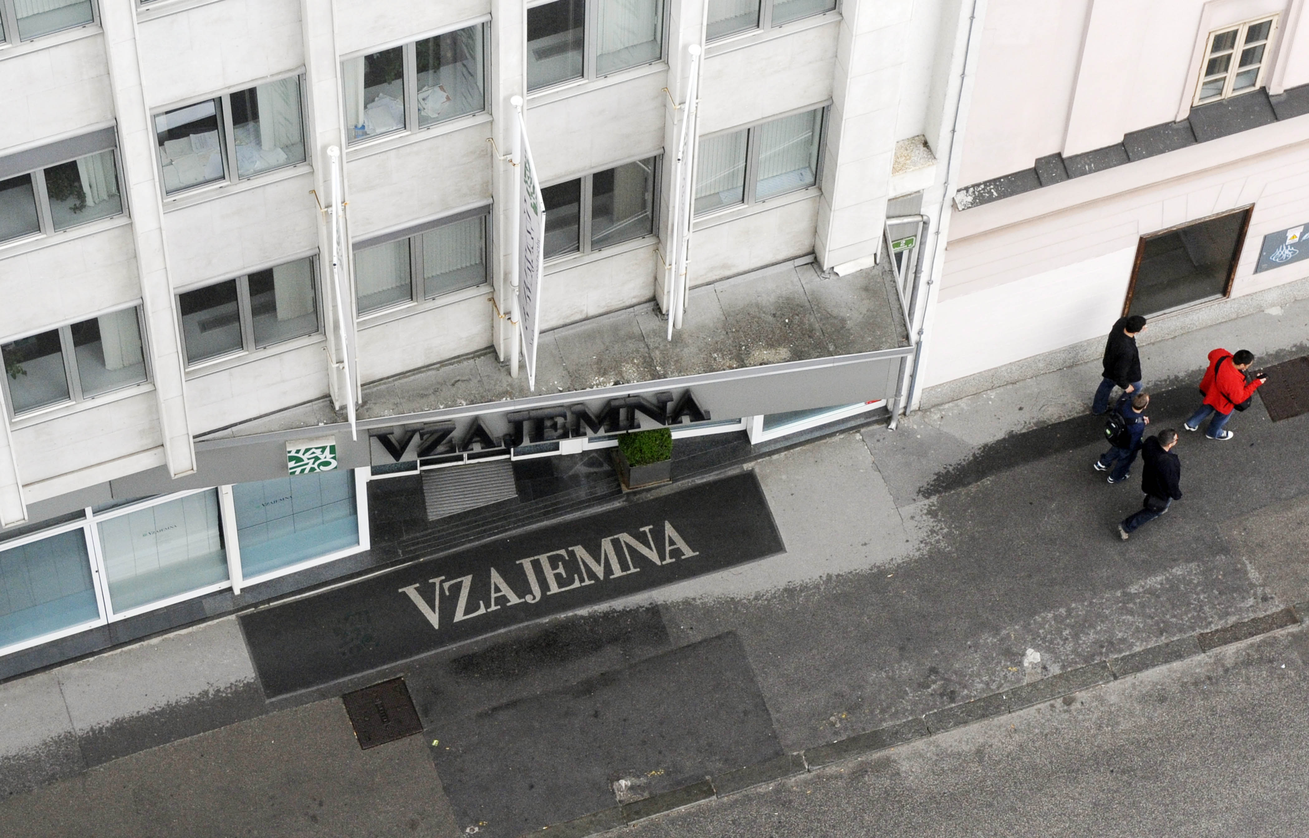 PTICJA PERSPEKTIVA LJUDJE MOSKI ZAVAROVALNICA VZAJEMNA STAVBA PLOCNIK