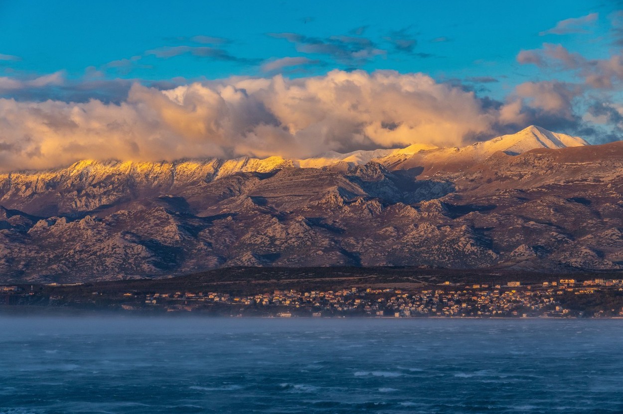 zima, burja, veter, morje, hrvaška