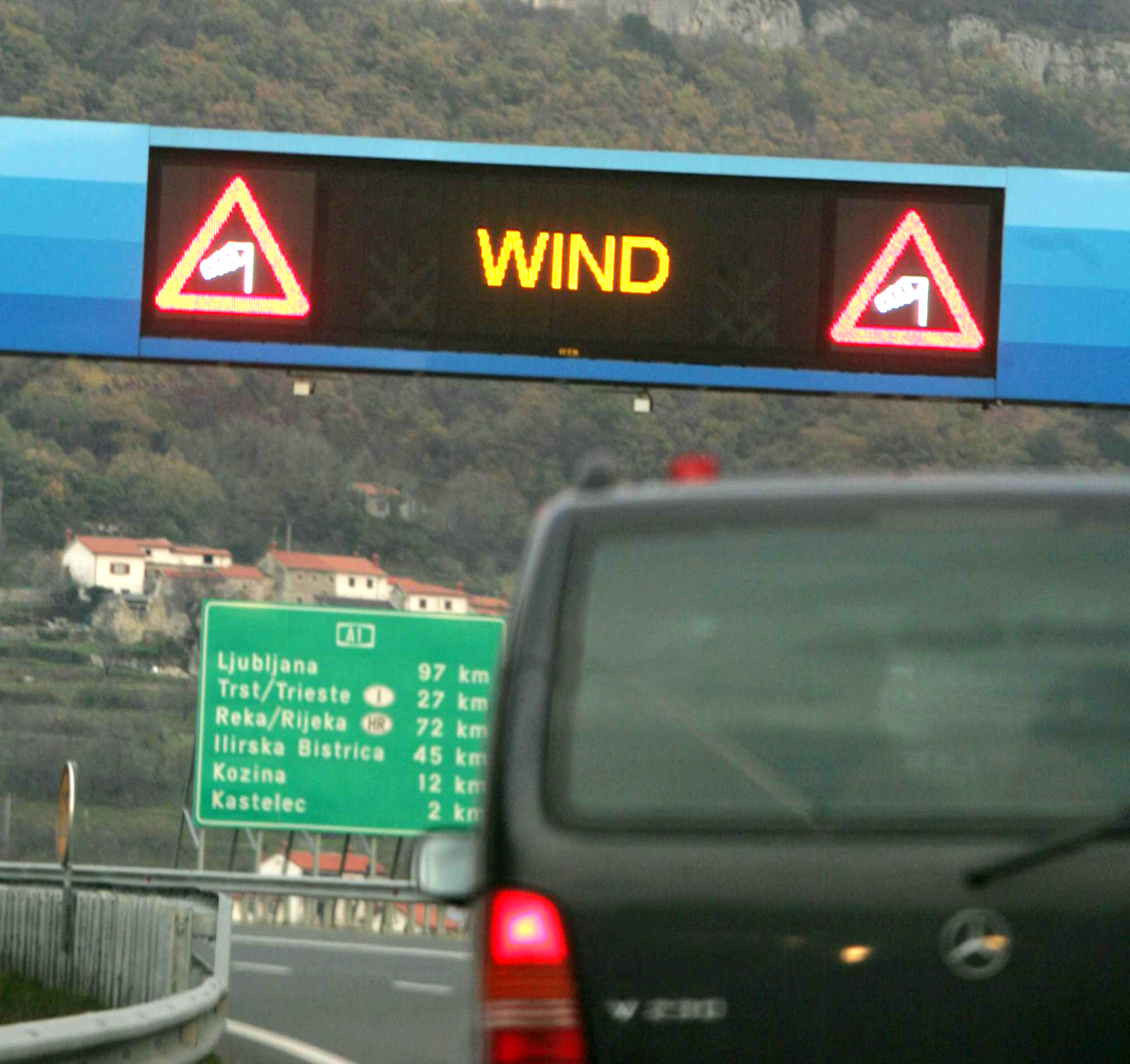 burja, veter, primorska avtocesta