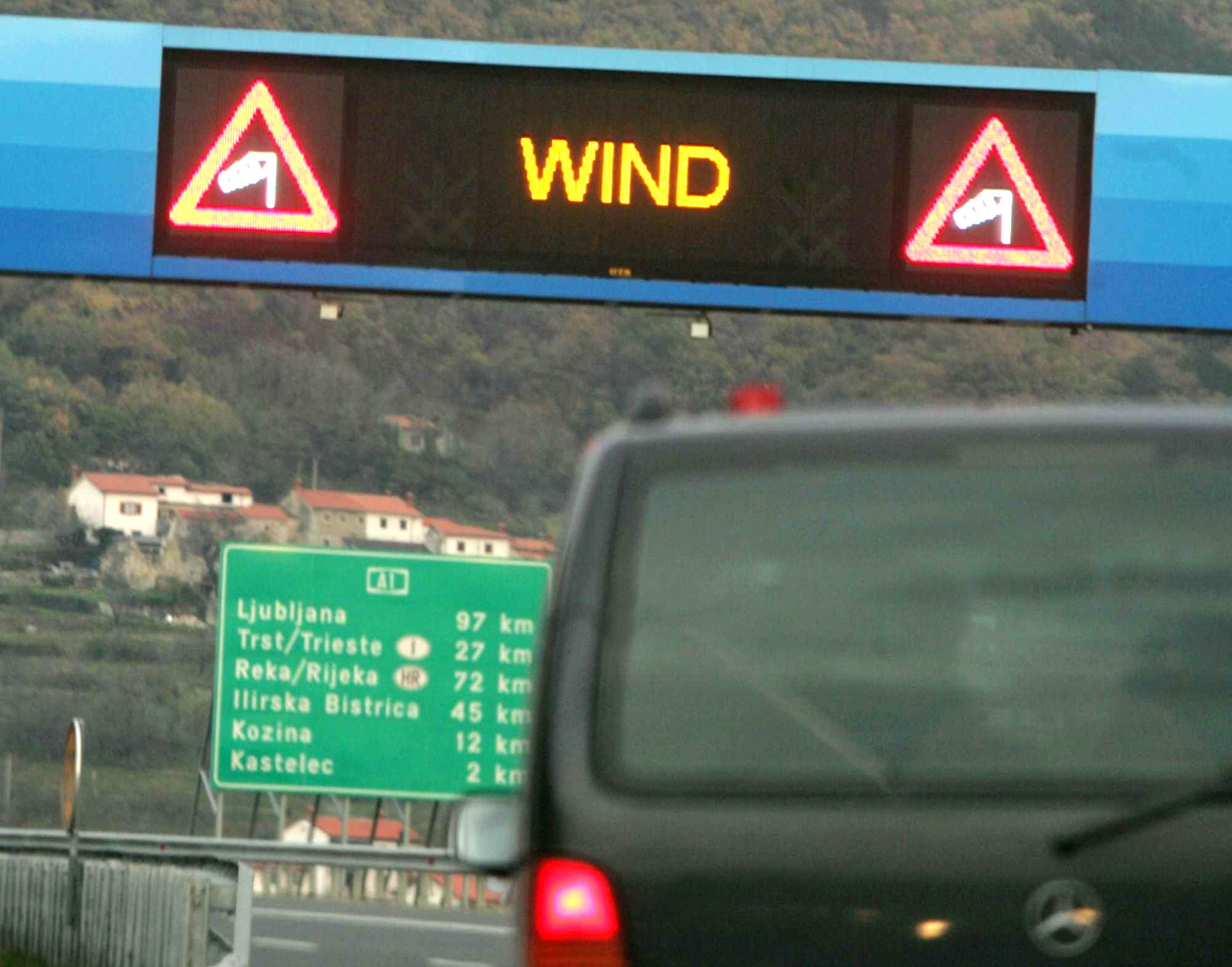 burja, veter, primorska avtocesta