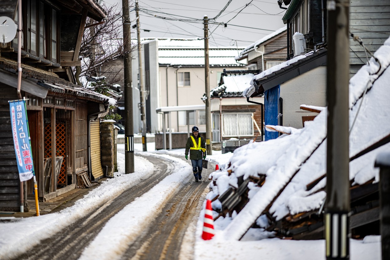 Mesto Shika v regiji Ishikawa. Fotografije, posnete 8. januarja. (Foto: PROFIMEDIA)