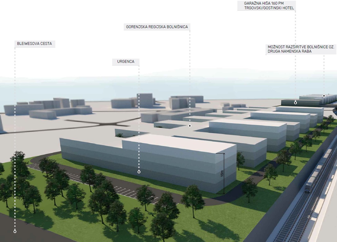 načrti, regijska bolnišnica Kranj