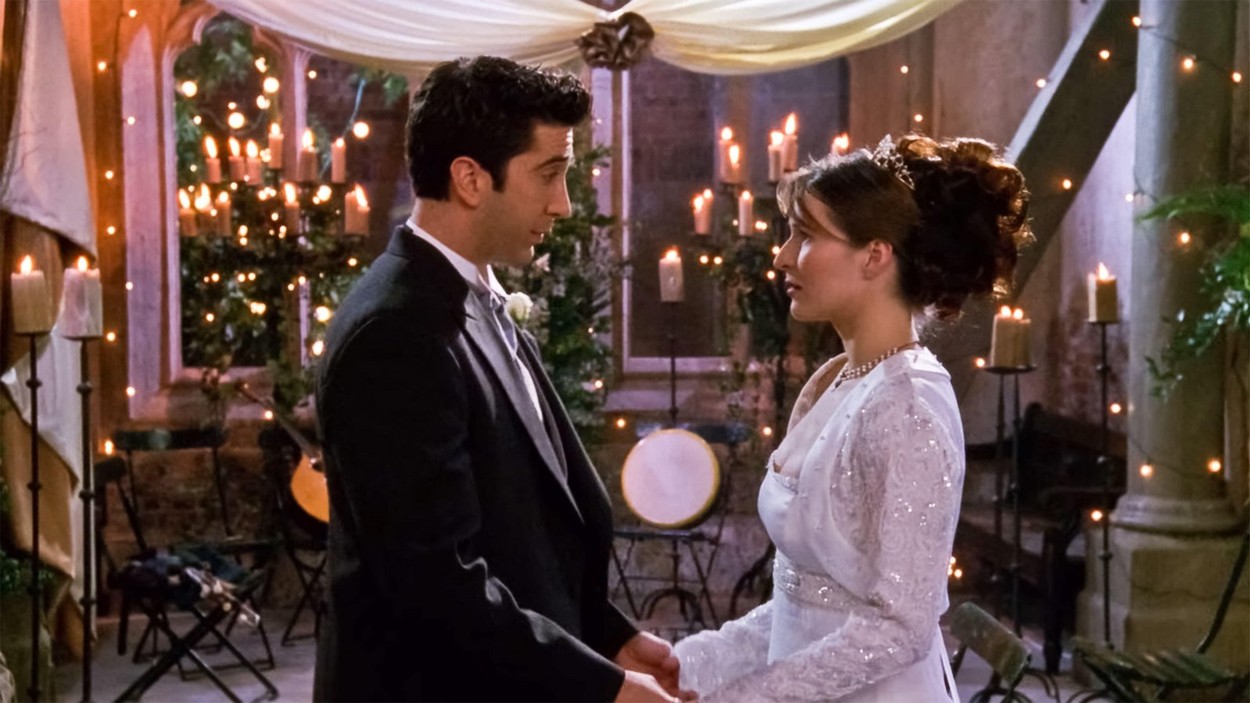 Helen Baxendale, David Schwimmer, Friends, serija, 4. sezona