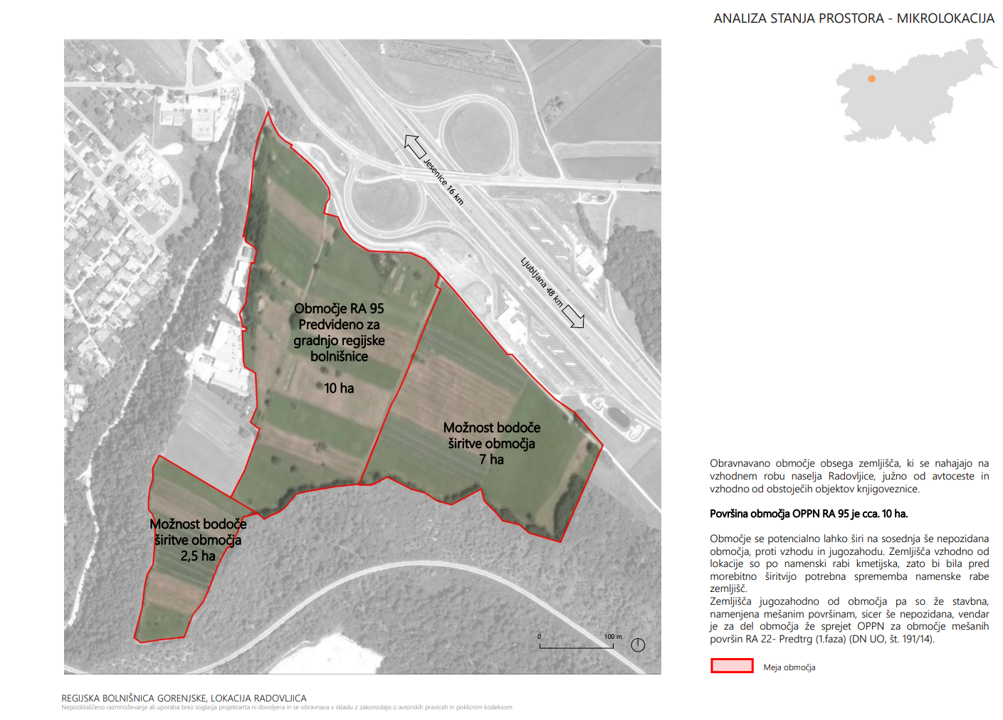 Regijska bolnišnica, Gorenjska, načrt
