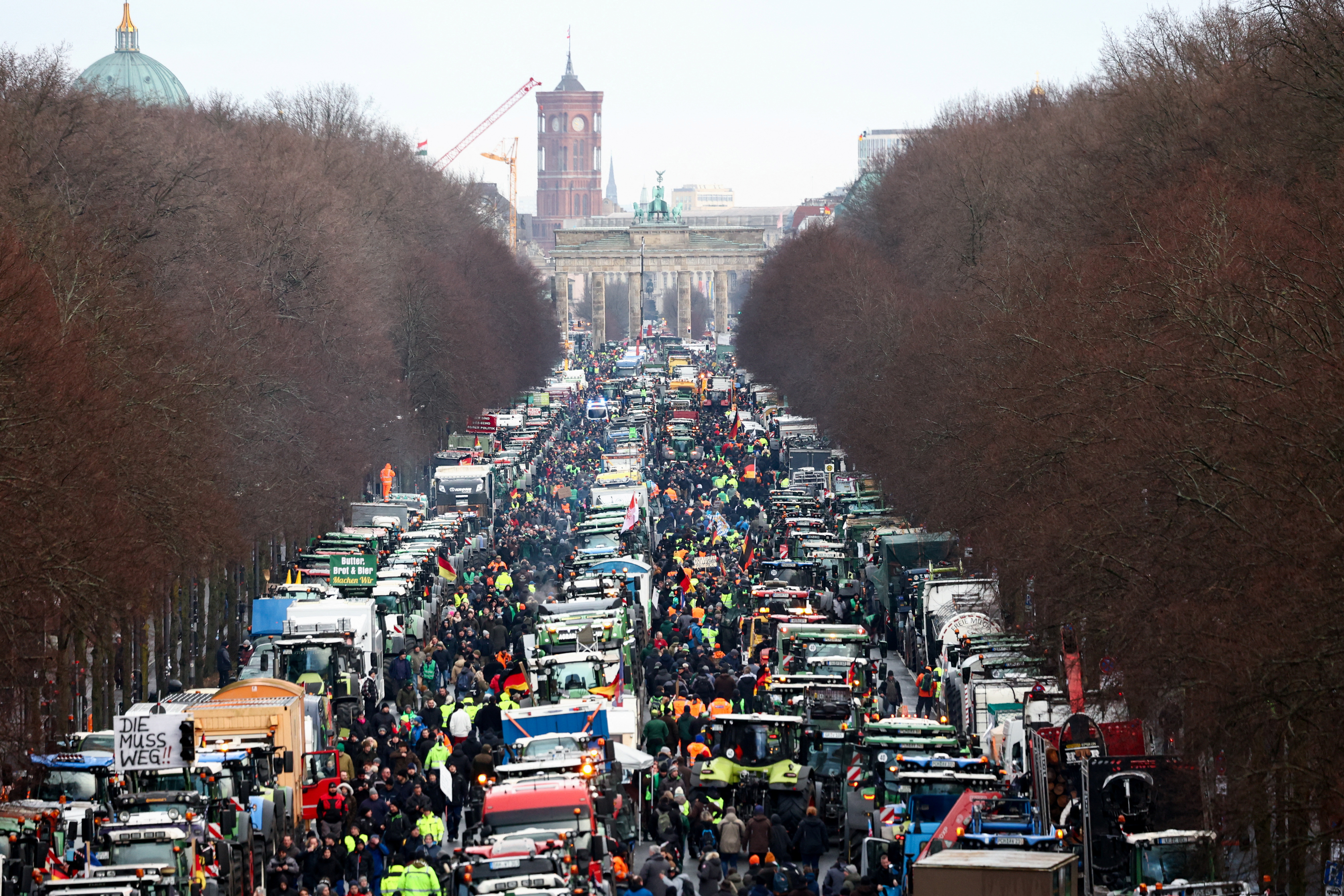 Protesti nemških kmetov (Foto: Liesa Johannssen/REUTERS)