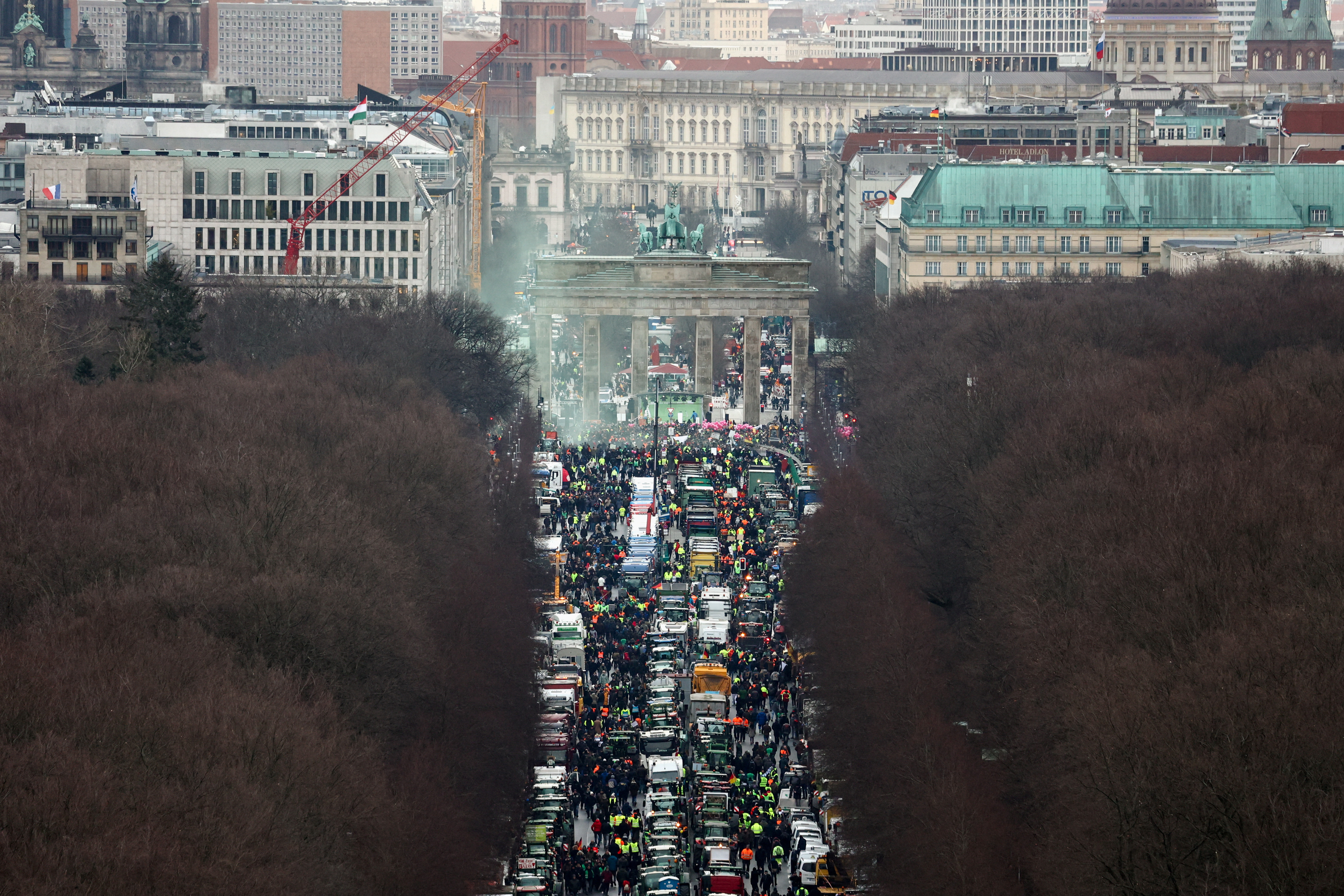 Nemški kmetje spet protestirajo. (Foto: Liesa Johannssen/REUTERS)