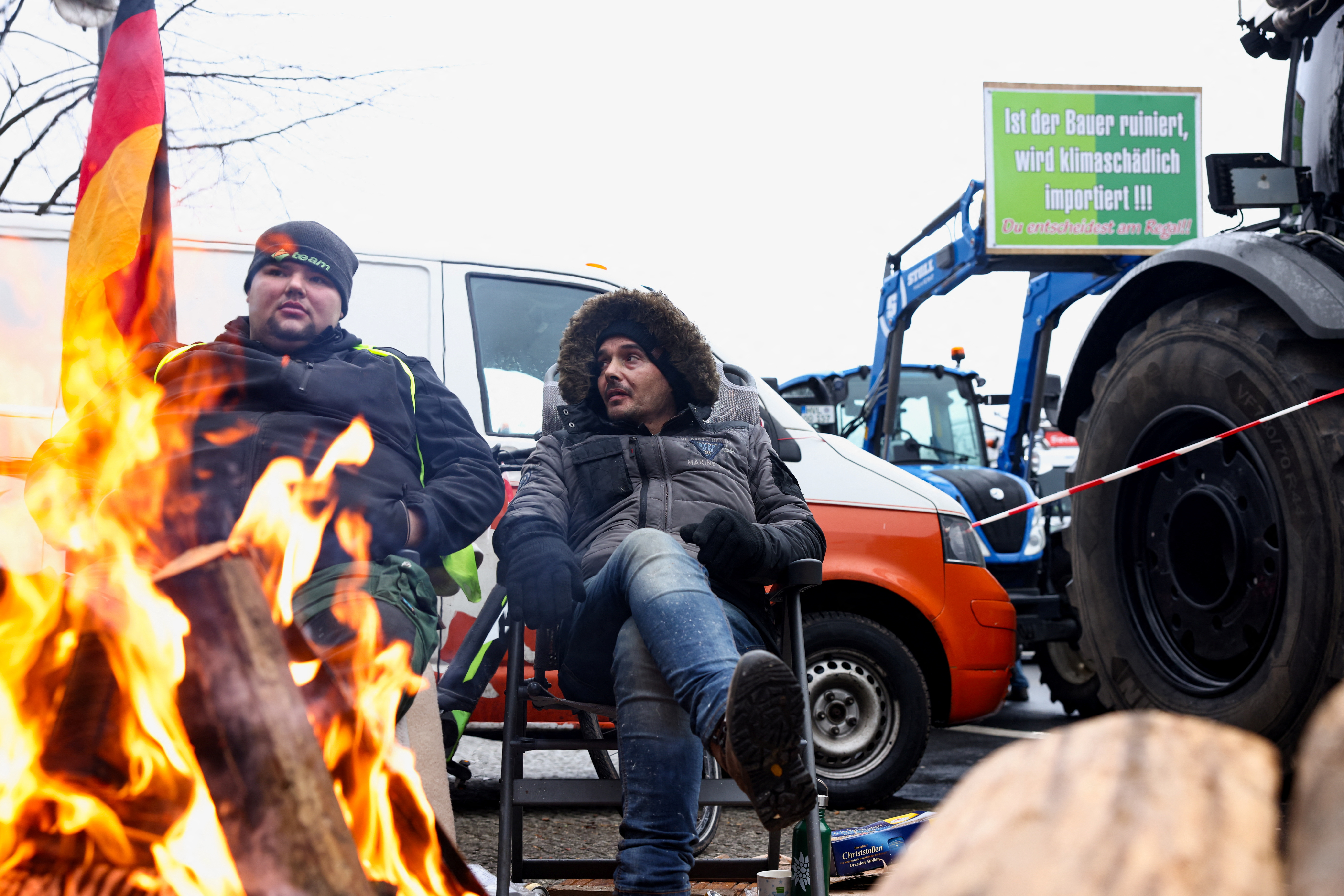 Nemški kmetje spet protestirajo. (Foto: Liesa Johannssen/REUTERS)