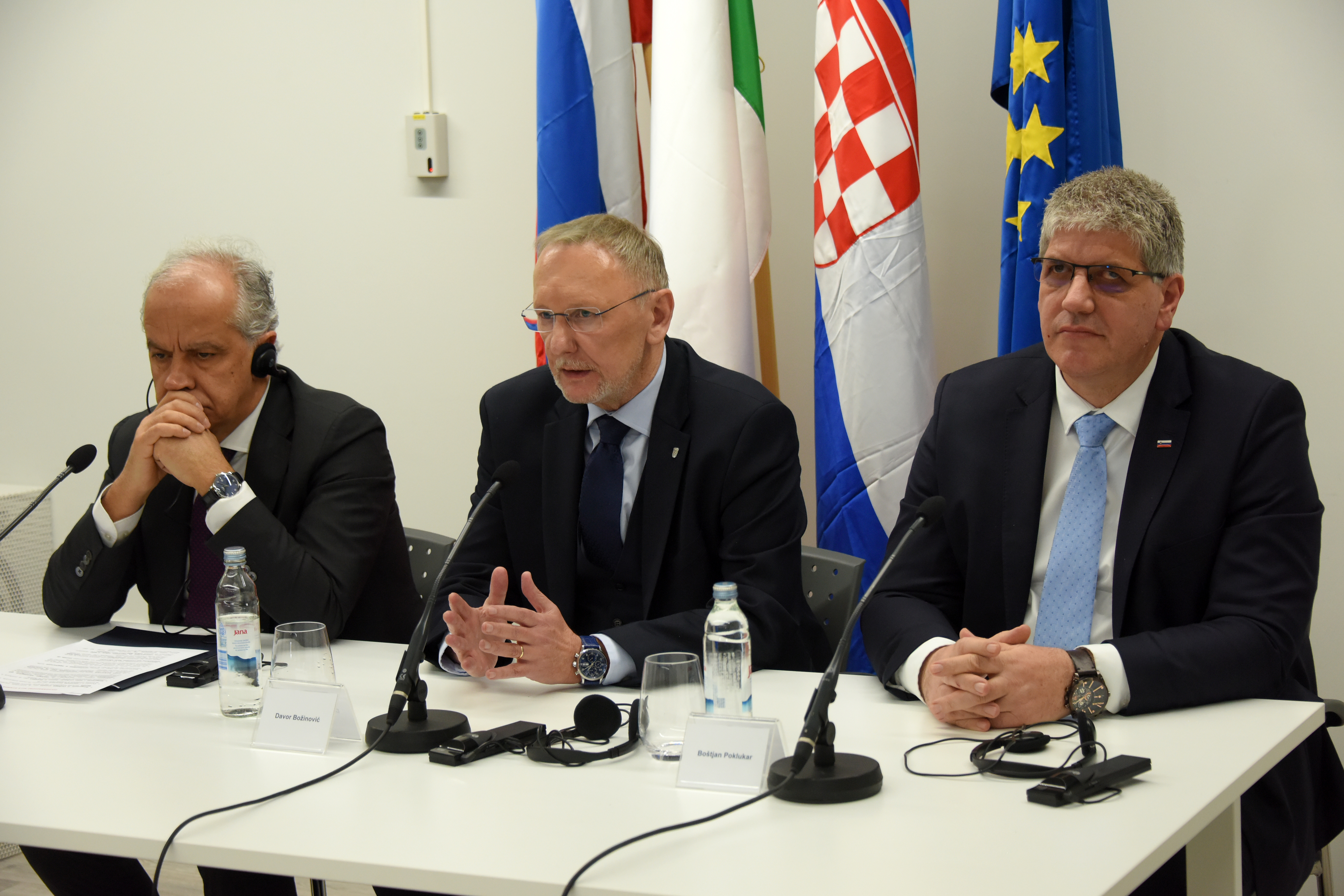 srečanje ministrov, Davor Božinović, Matteo Piantedosi in Boštjan Poklukar.