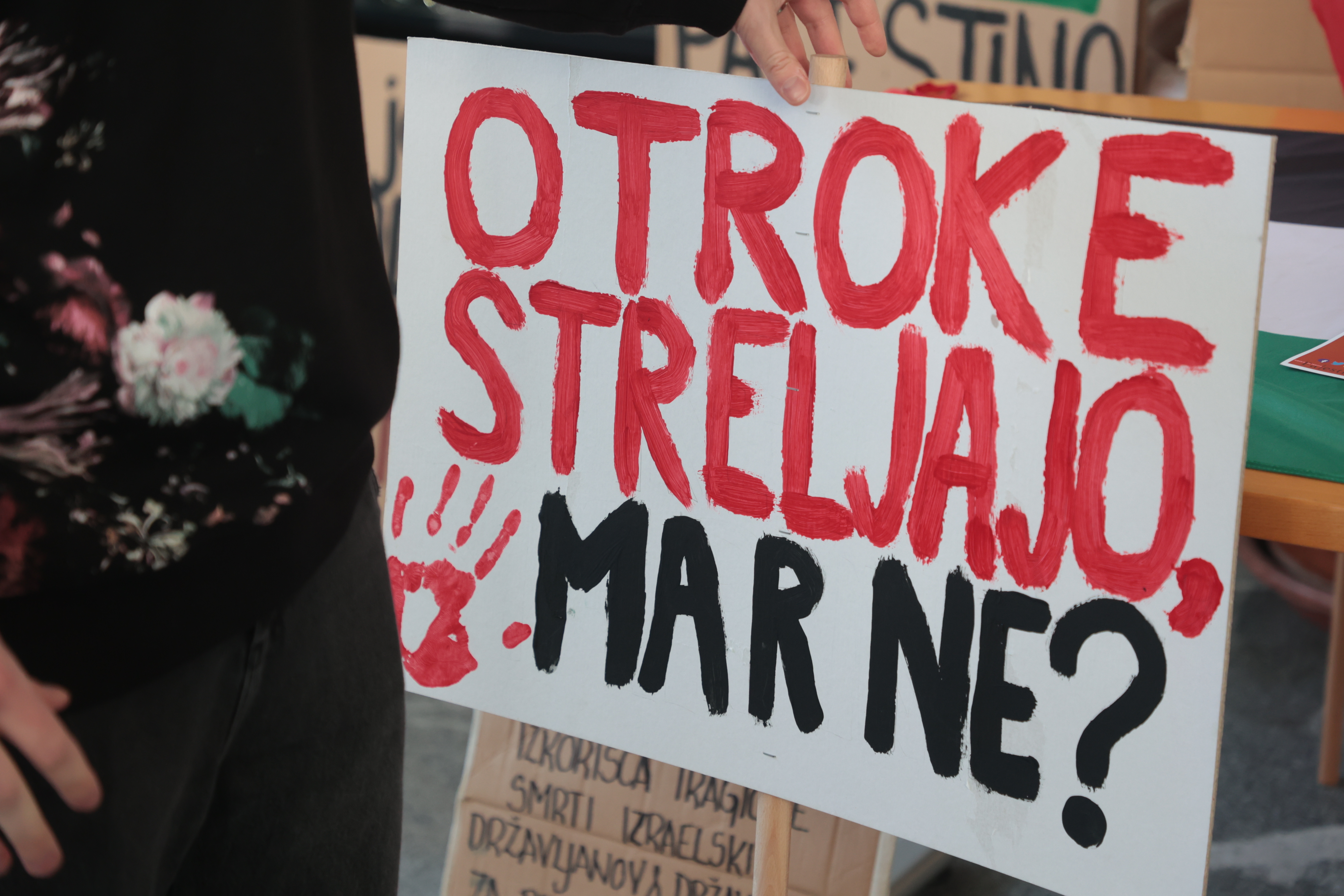 FDV, shod za Palestino, študenti