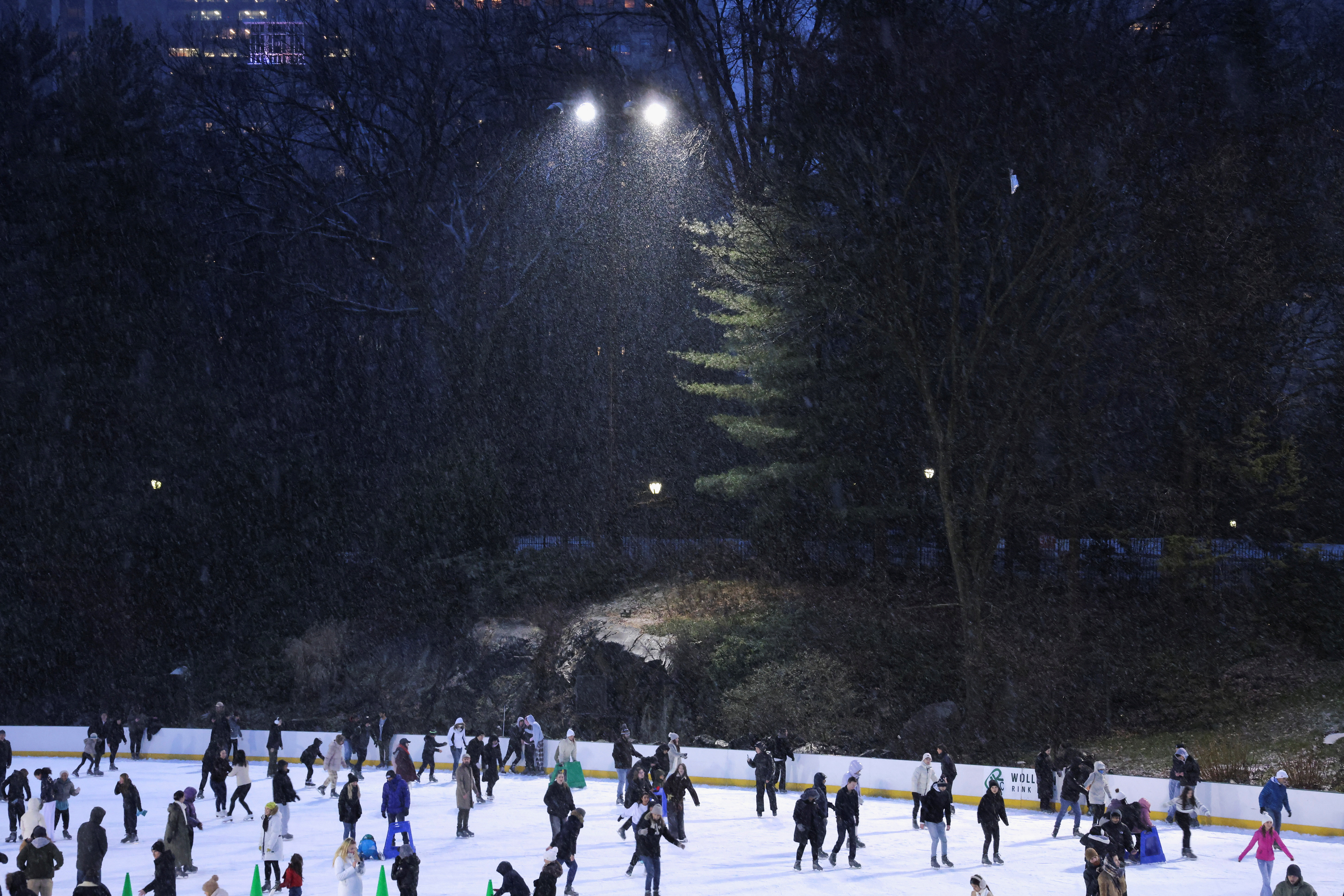 Sneg v New Yorku po skoraj dveh letih. (Foto: Andrew Kelly/REUTERS)