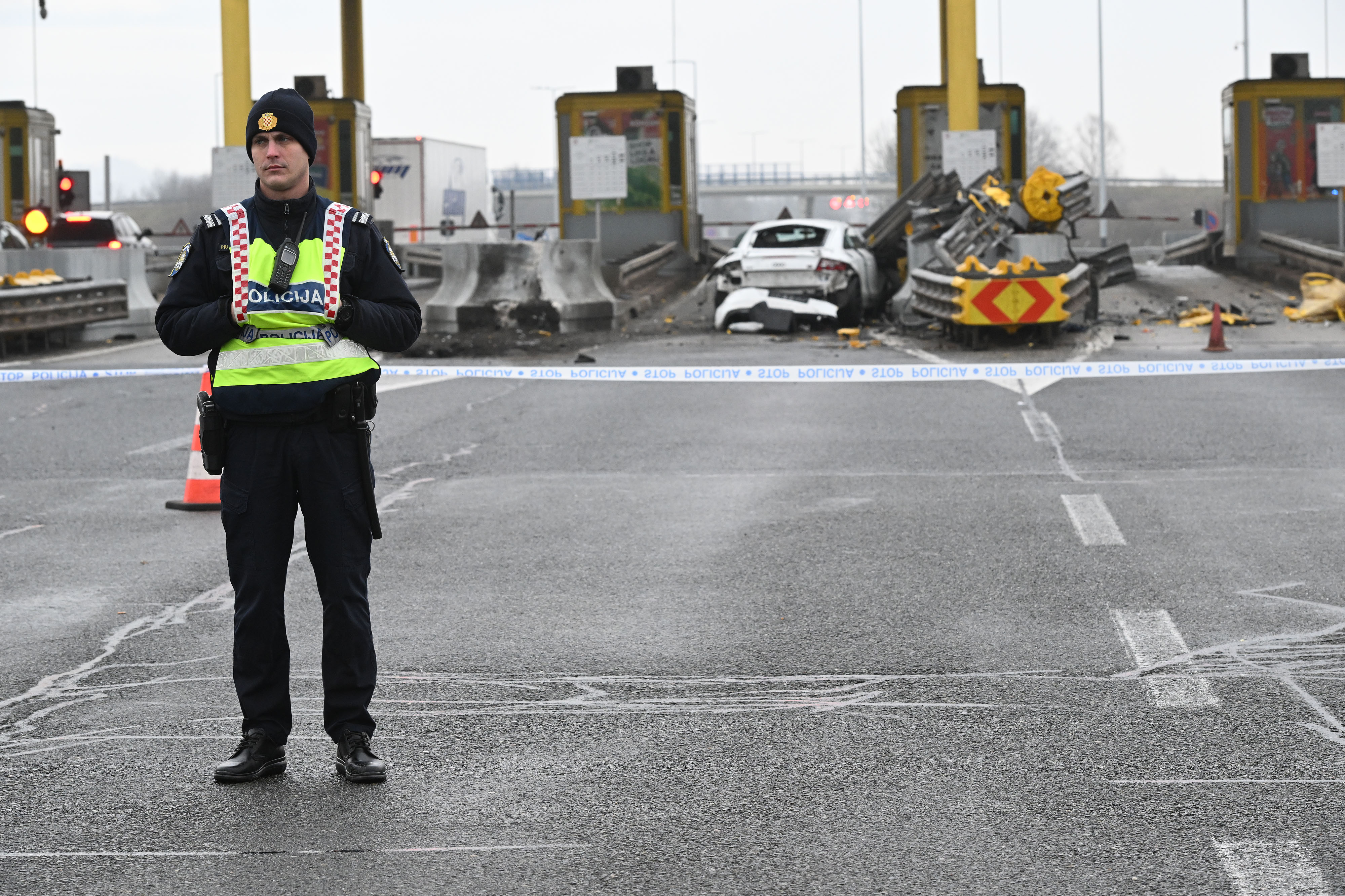 prometna nesreča, cestninska postaja, zaprešič