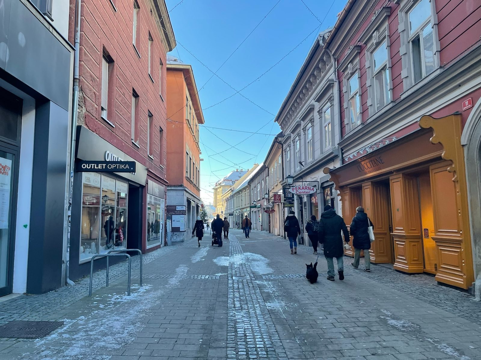 sneg, pločnik, maribor