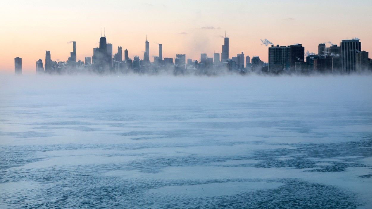 Chicago, sneg, zima, ZDA