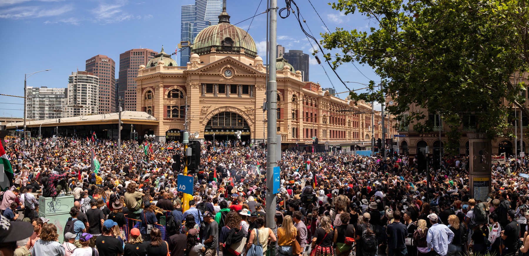 Protesti ob Dnevu Avstralije v Melbournu